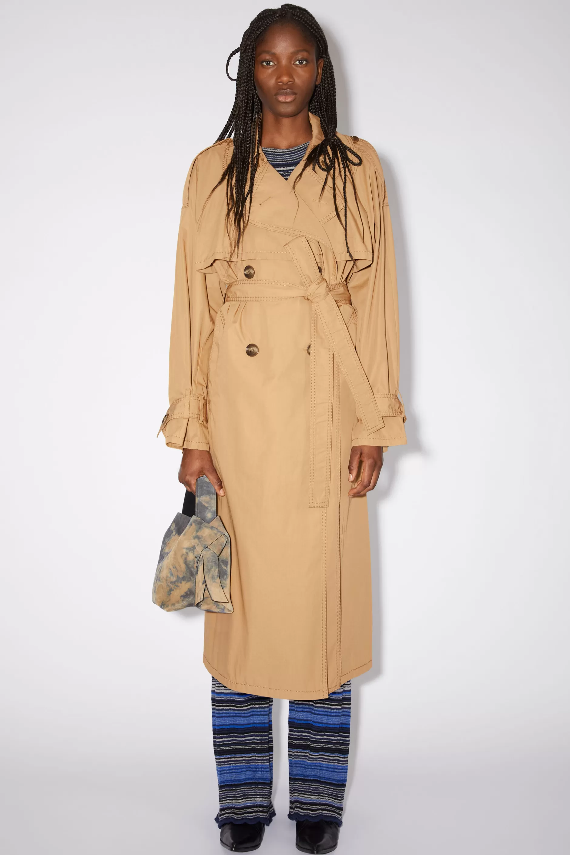 Acne Studios Trenchcoat Khaki-Beige Flash Sale