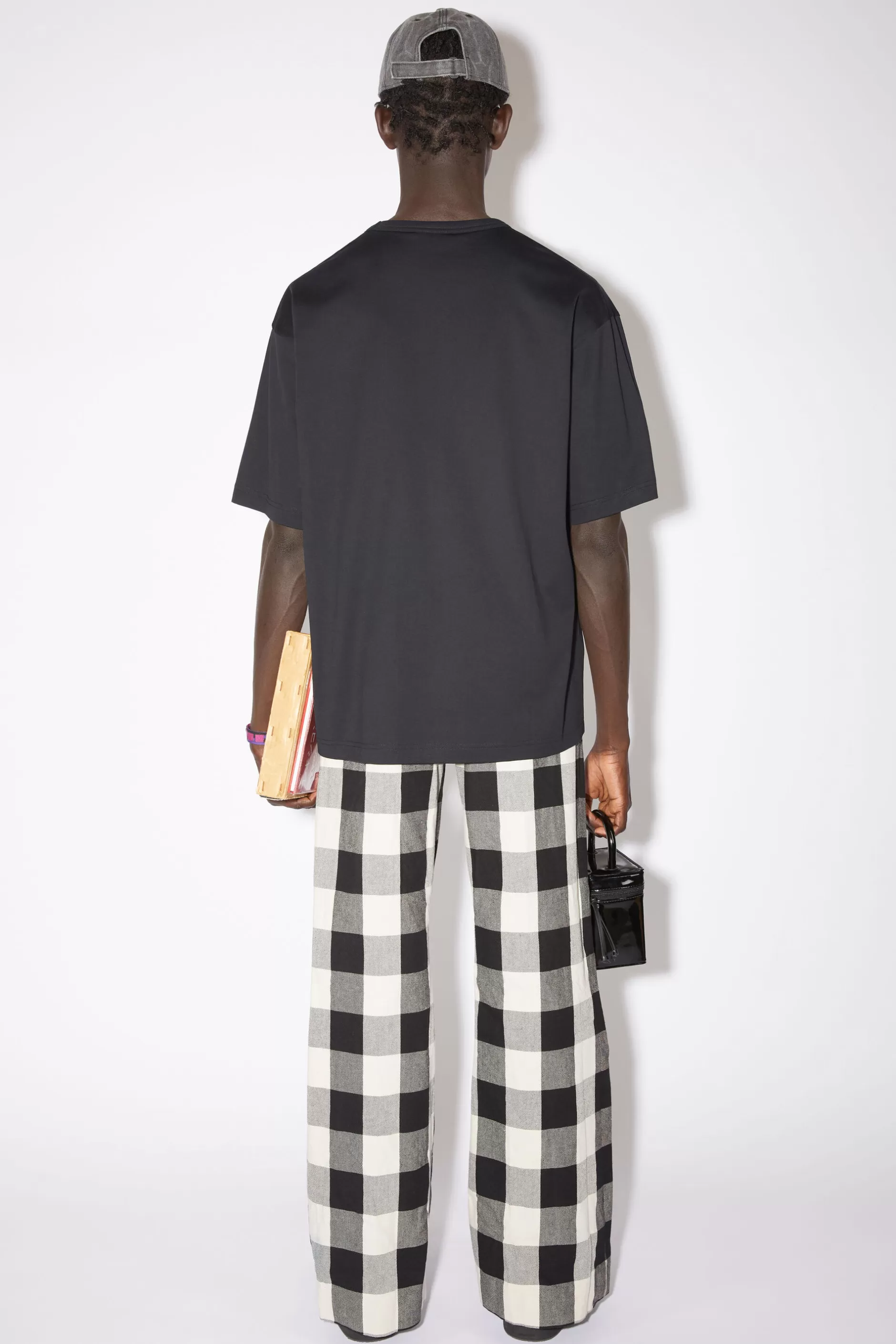 Acne Studios T-Shirt Mit Face-Aufnaher Schwarz Fashion