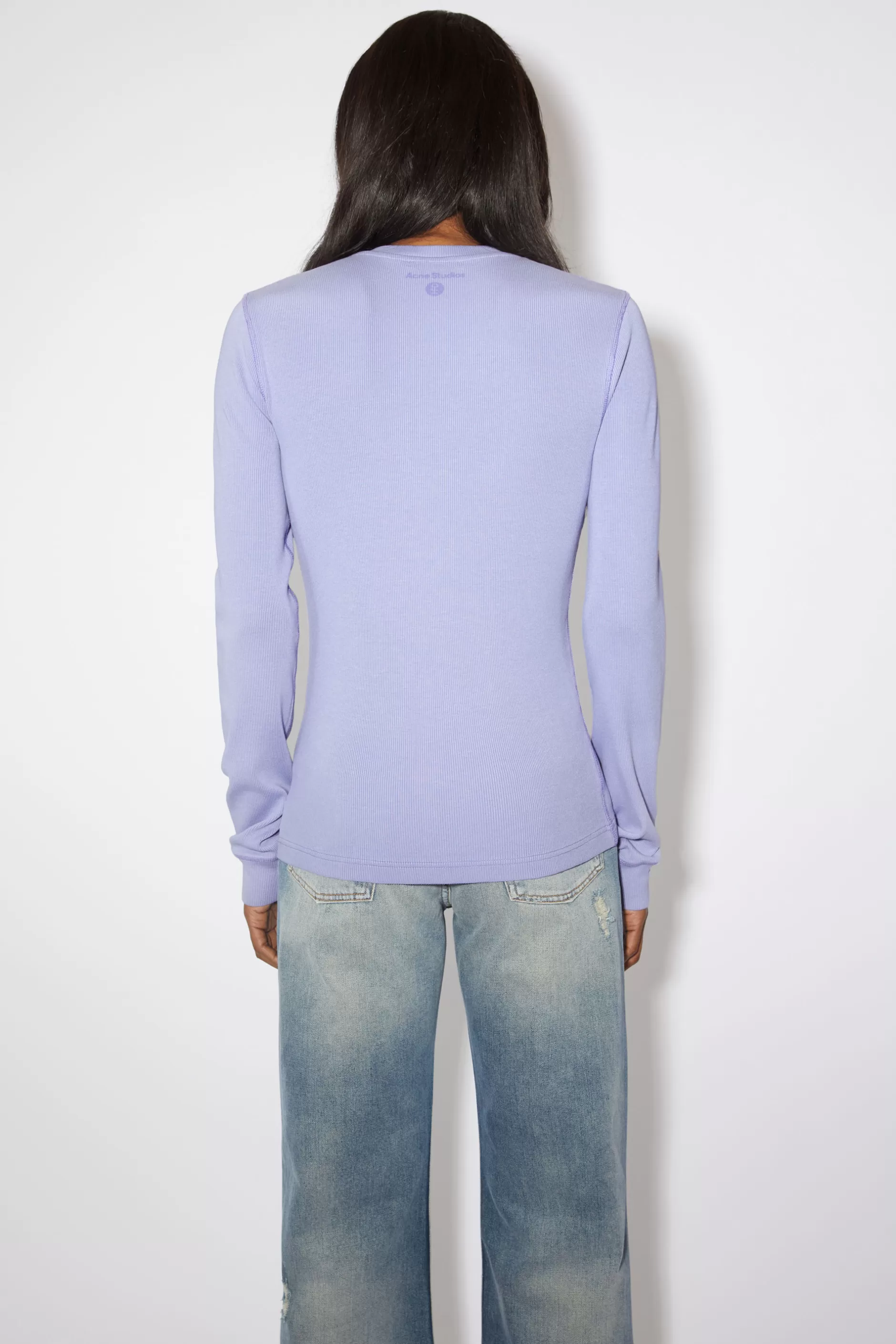 Acne Studios T-Shirt Mit Langem Armel Zartlila Sale