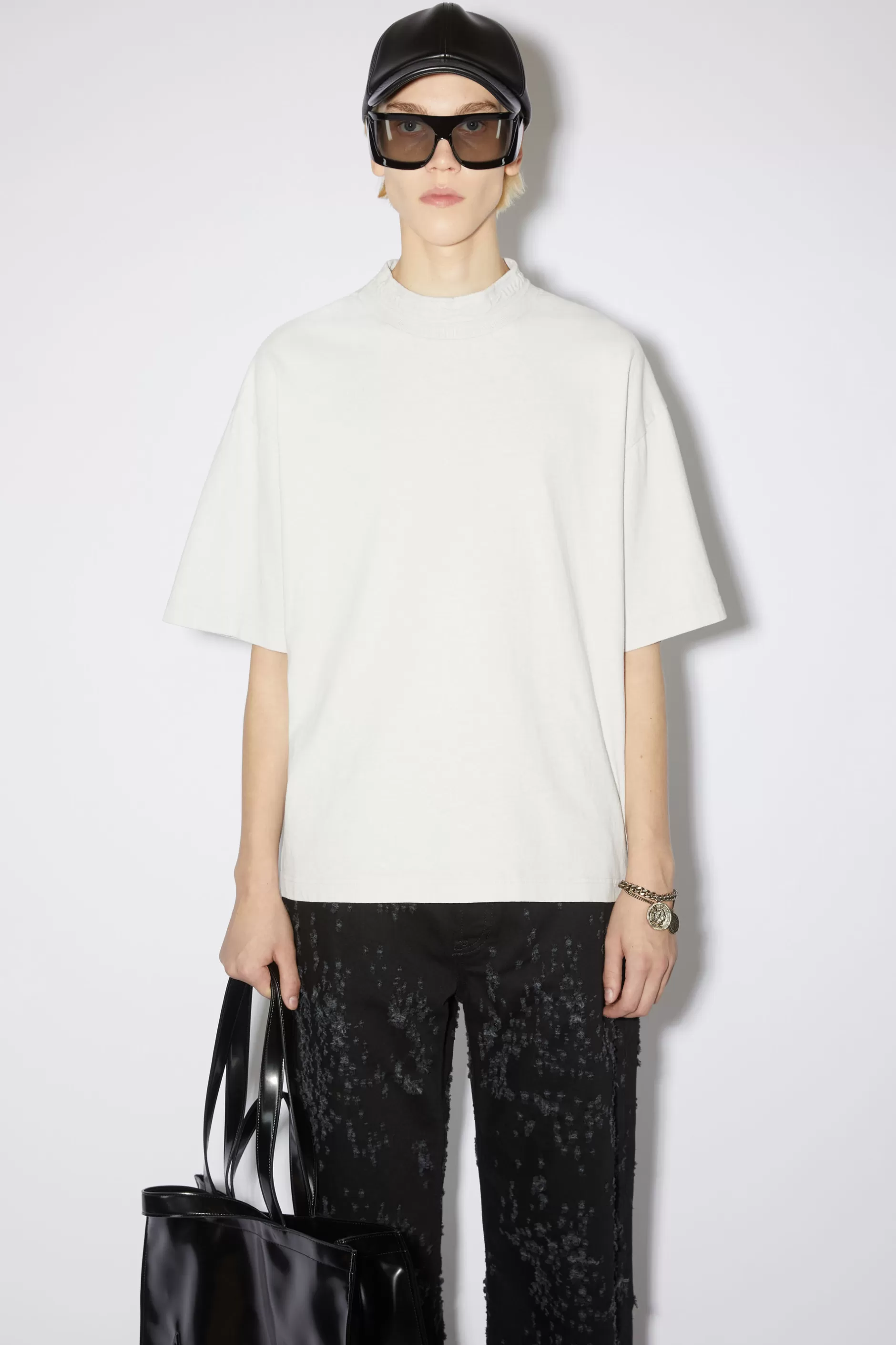 Acne Studios T-Shirt Mit Logo-Tape Kaltweis Cheap