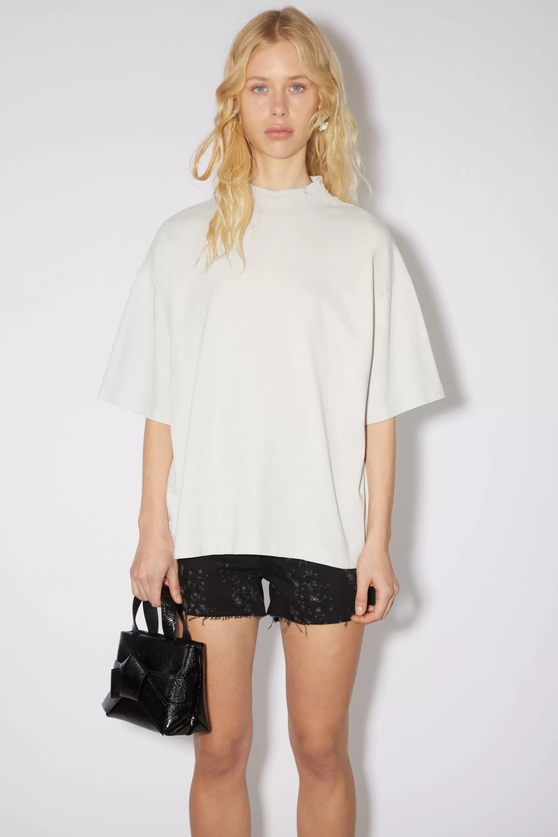 Acne Studios T-Shirt Mit Logo-Tape Kaltweis Outlet