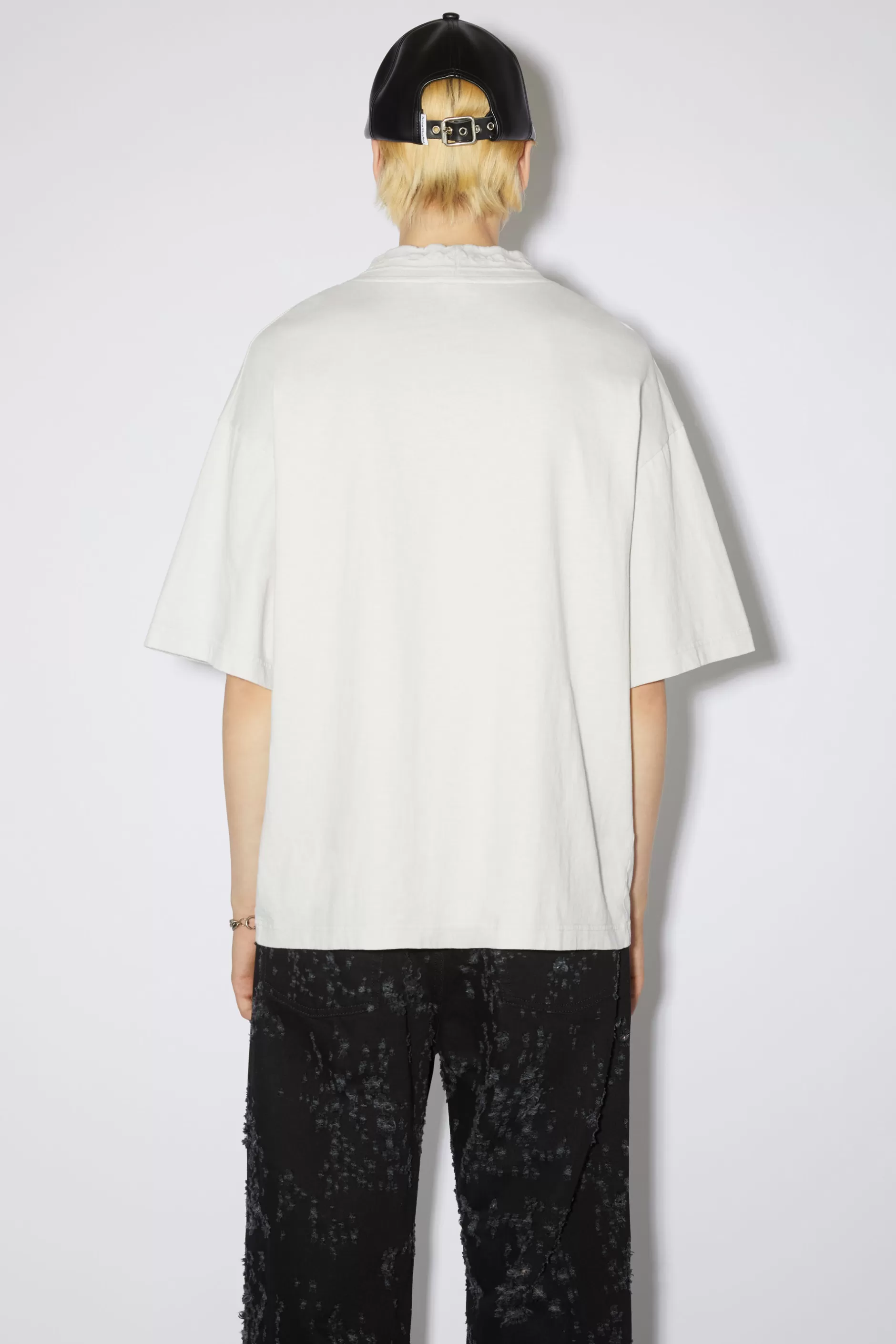 Acne Studios T-Shirt Mit Logo-Tape Kaltweis Cheap