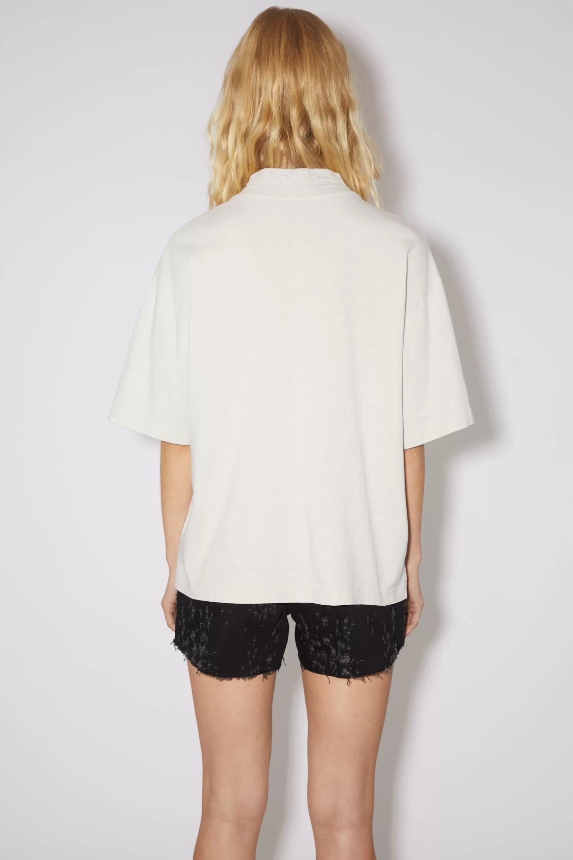 Acne Studios T-Shirt Mit Logo-Tape Kaltweis Outlet