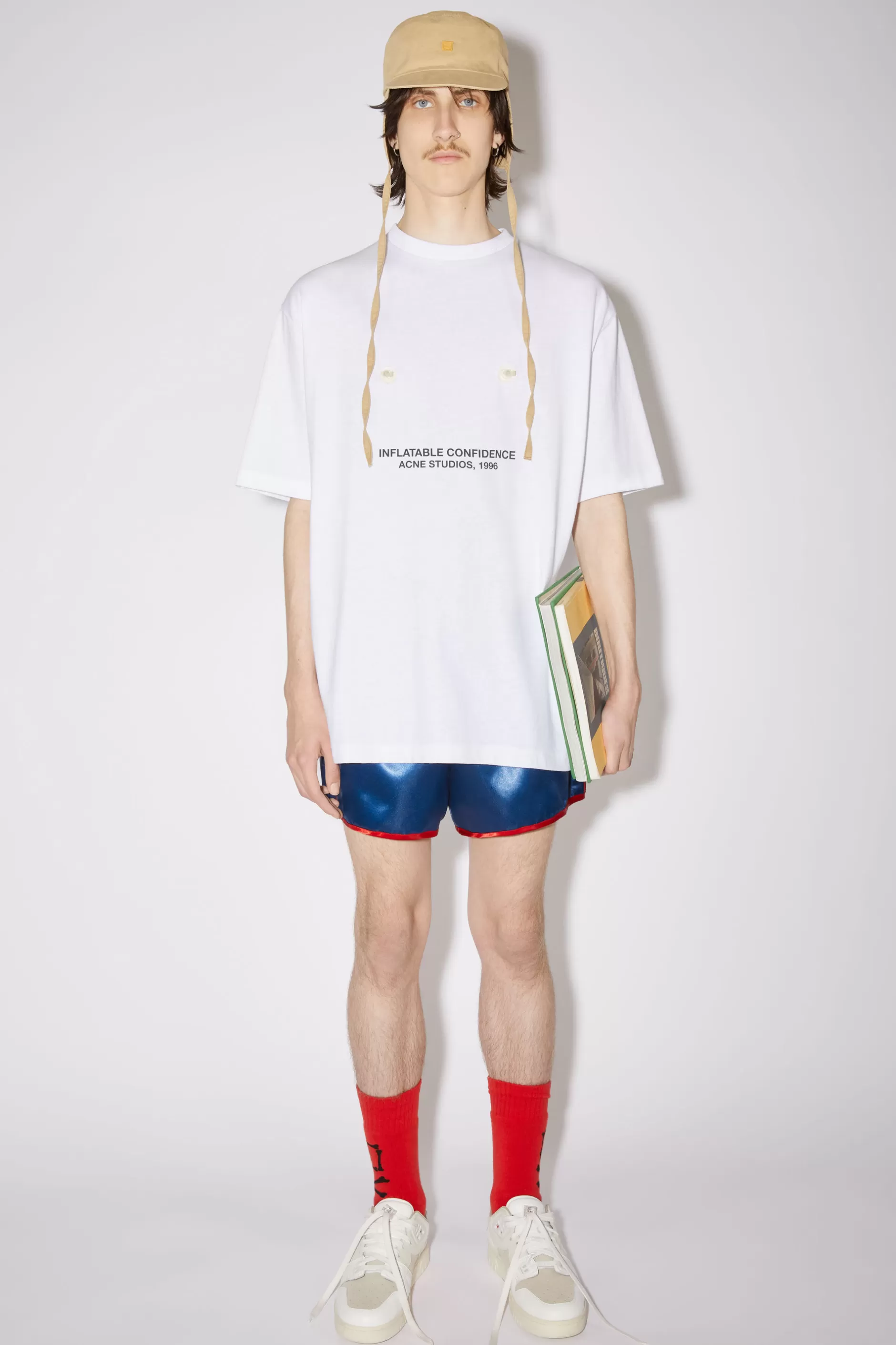 Acne Studios T-Shirt Mit Print Optisches Weis Flash Sale