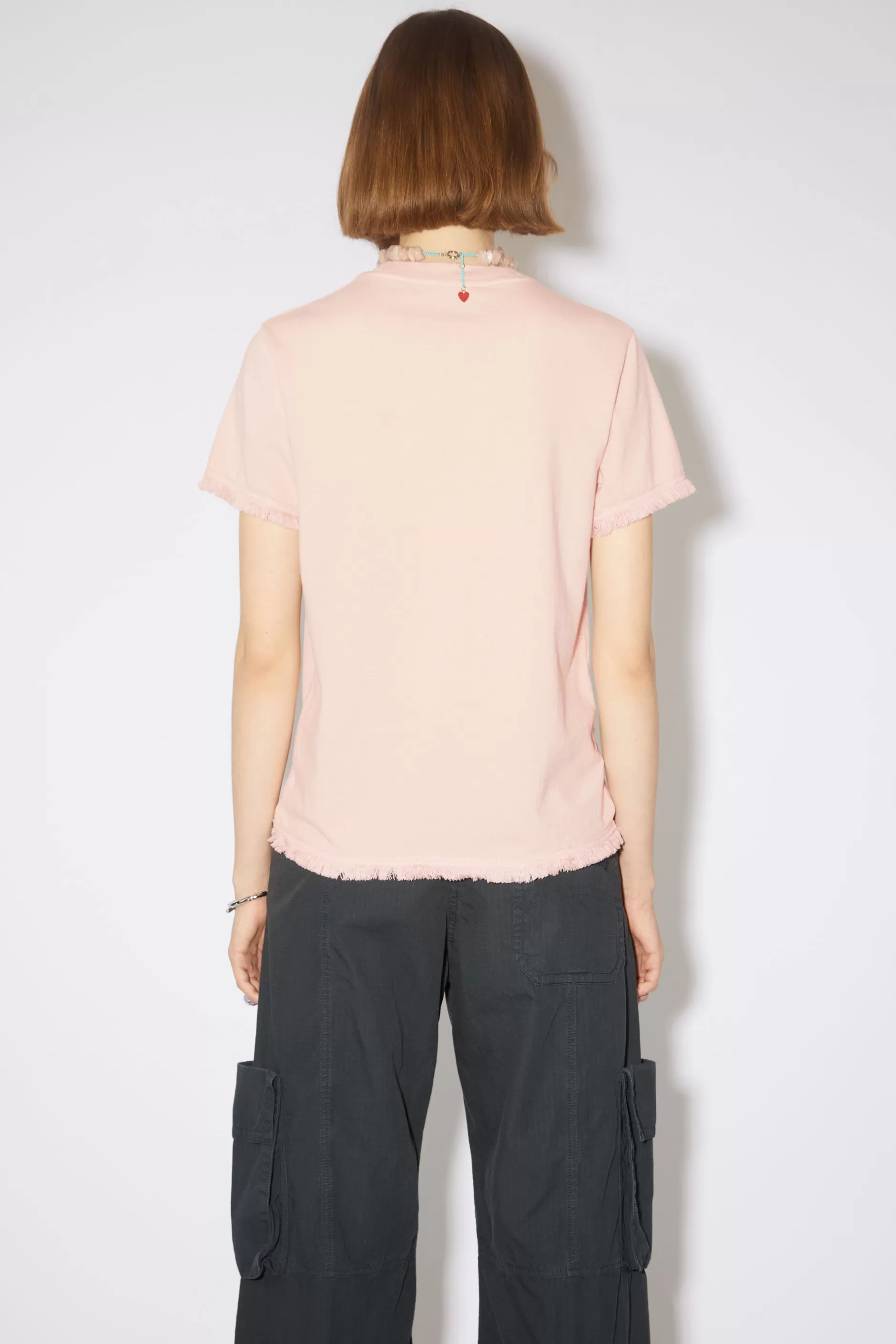 Acne Studios T-Shirt Mit Print Hellrosa Cheap