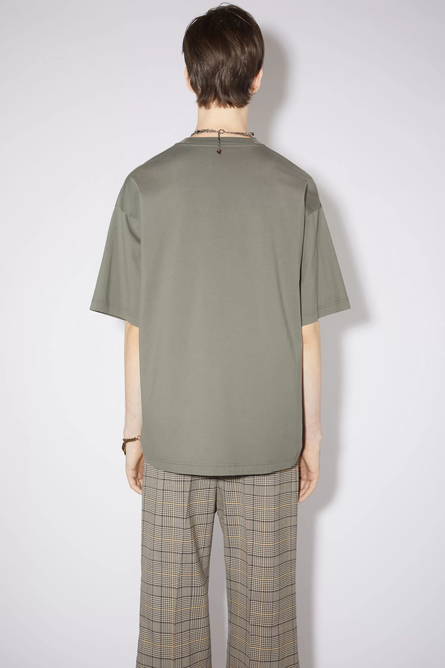 Acne Studios T-Shirt Mit Print Dunkelgrau Hot