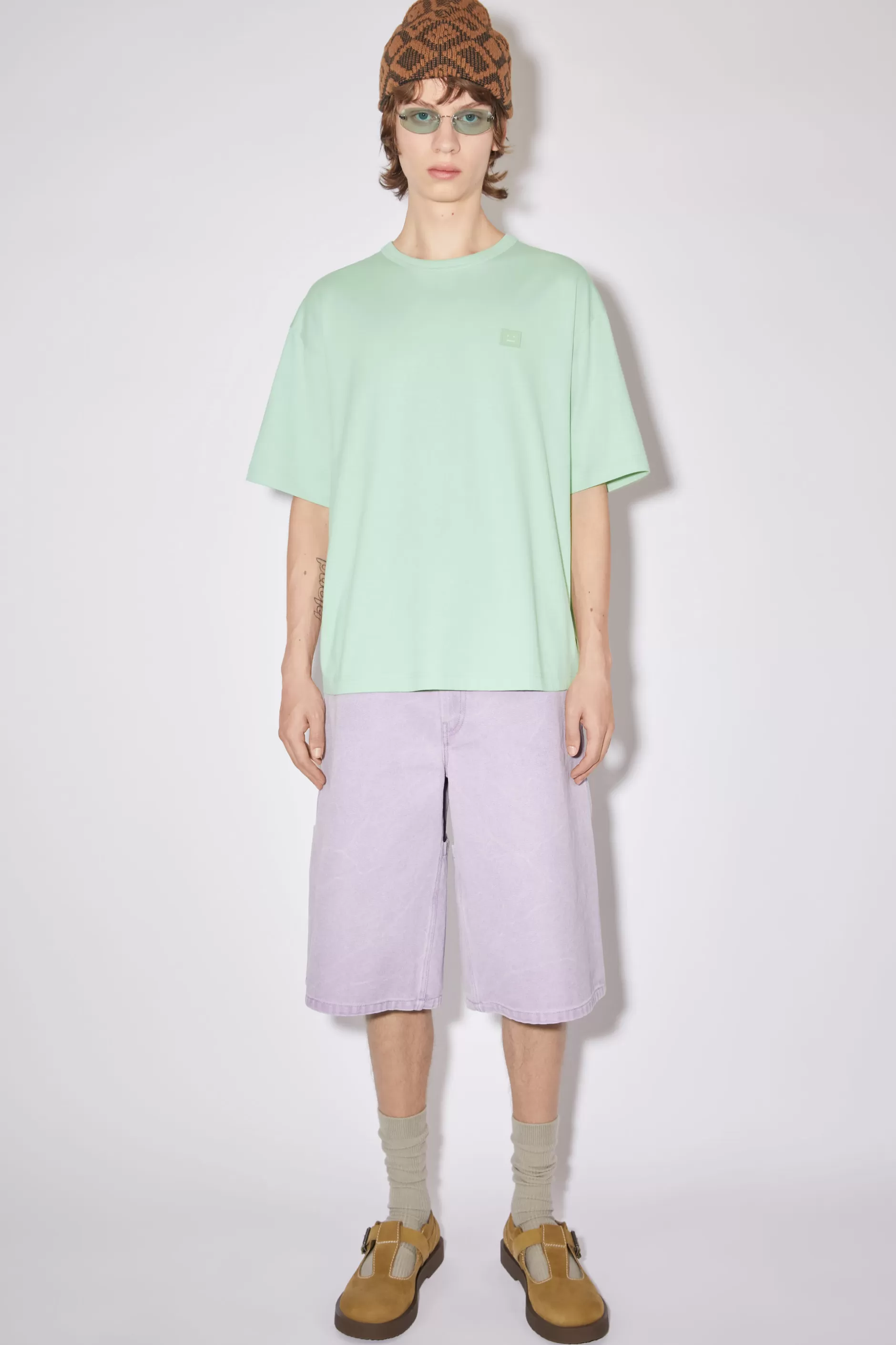 Acne Studios T-Shirt Mit Rundhalsausschnitt Zartgrun Fashion