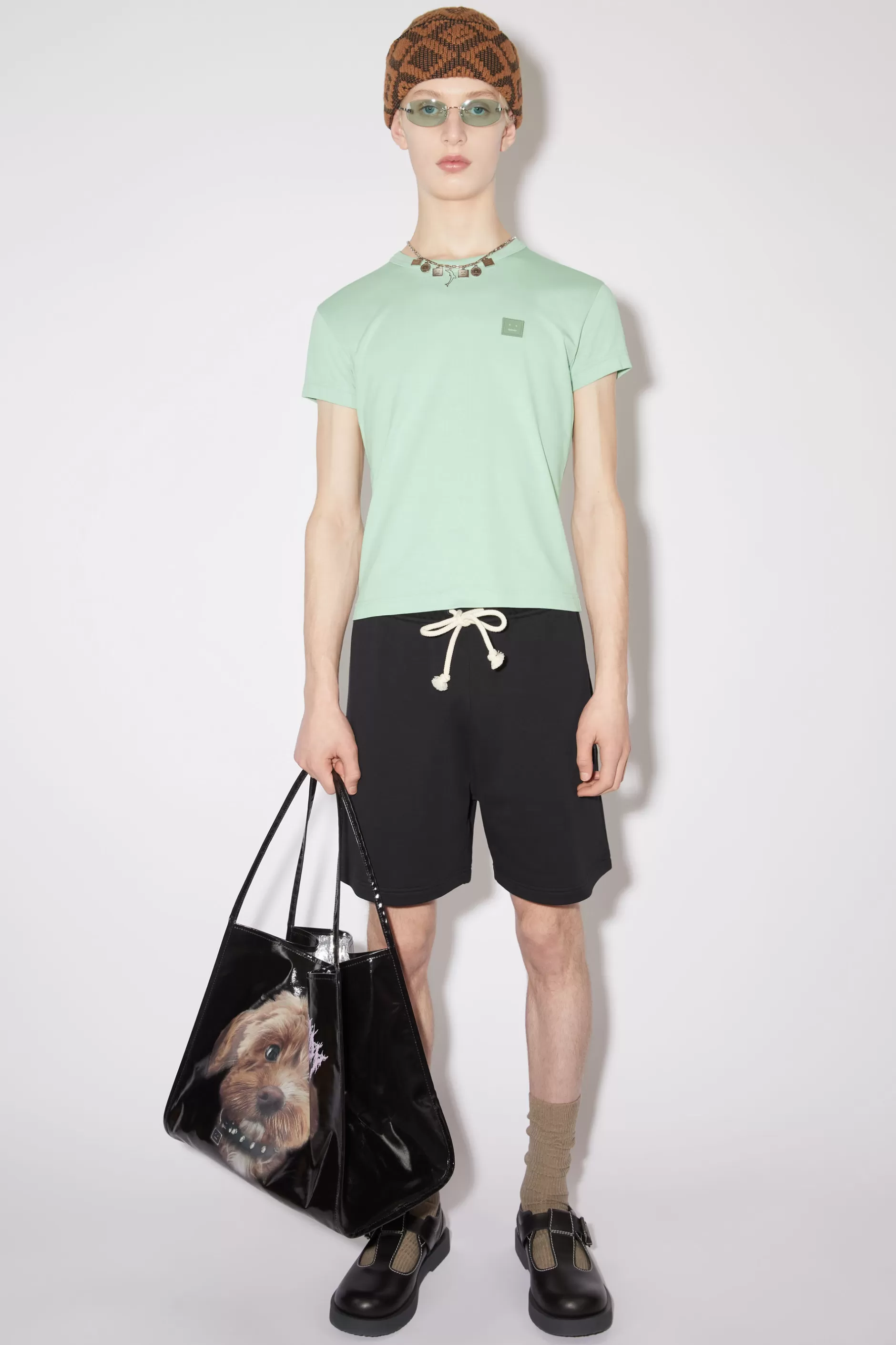 Acne Studios T-Shirt Mit Rundhalsausschnitt Zartgrun Sale