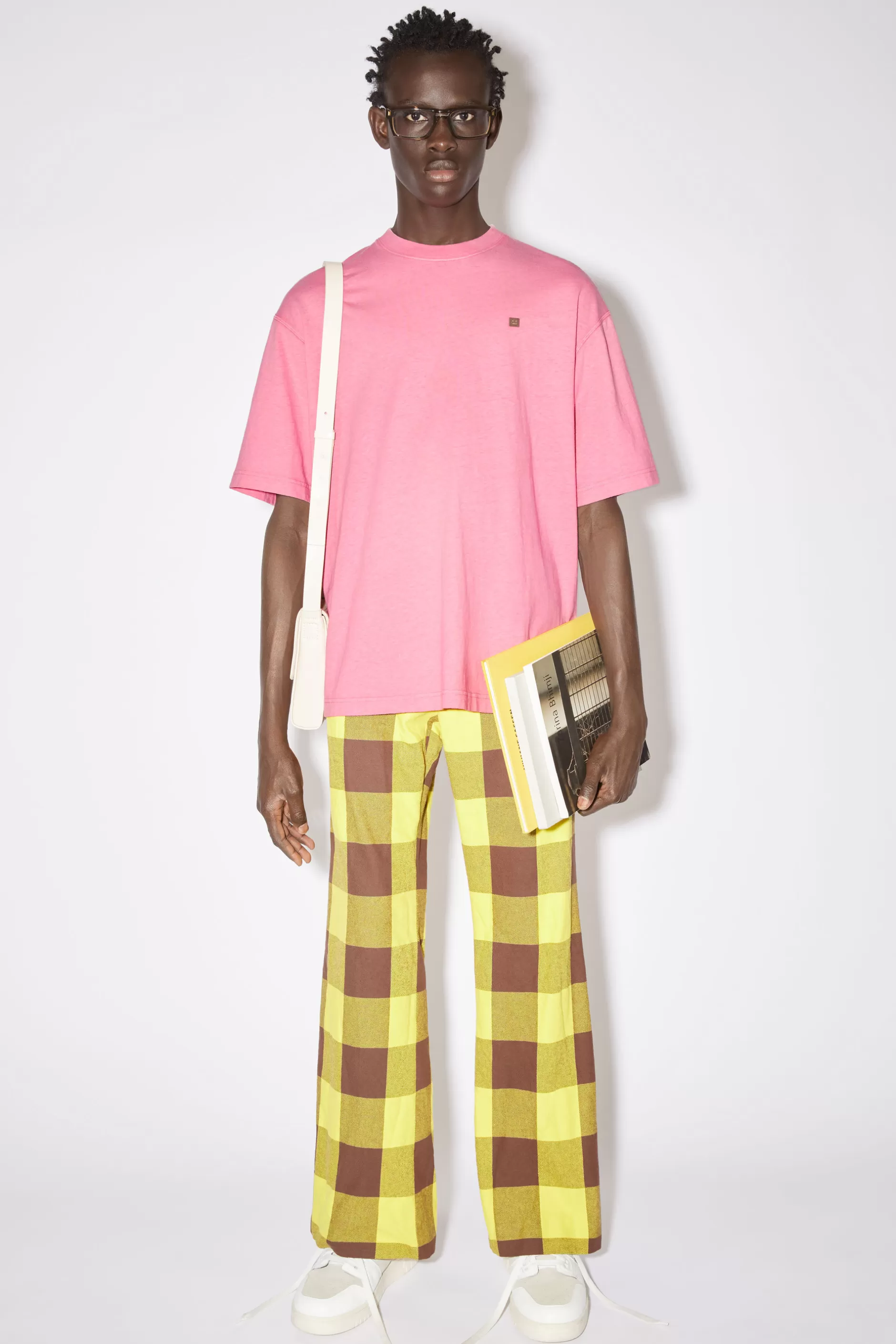 Acne Studios T-Shirt Mit Rundhalsausschnitt Kaugummirosa Best