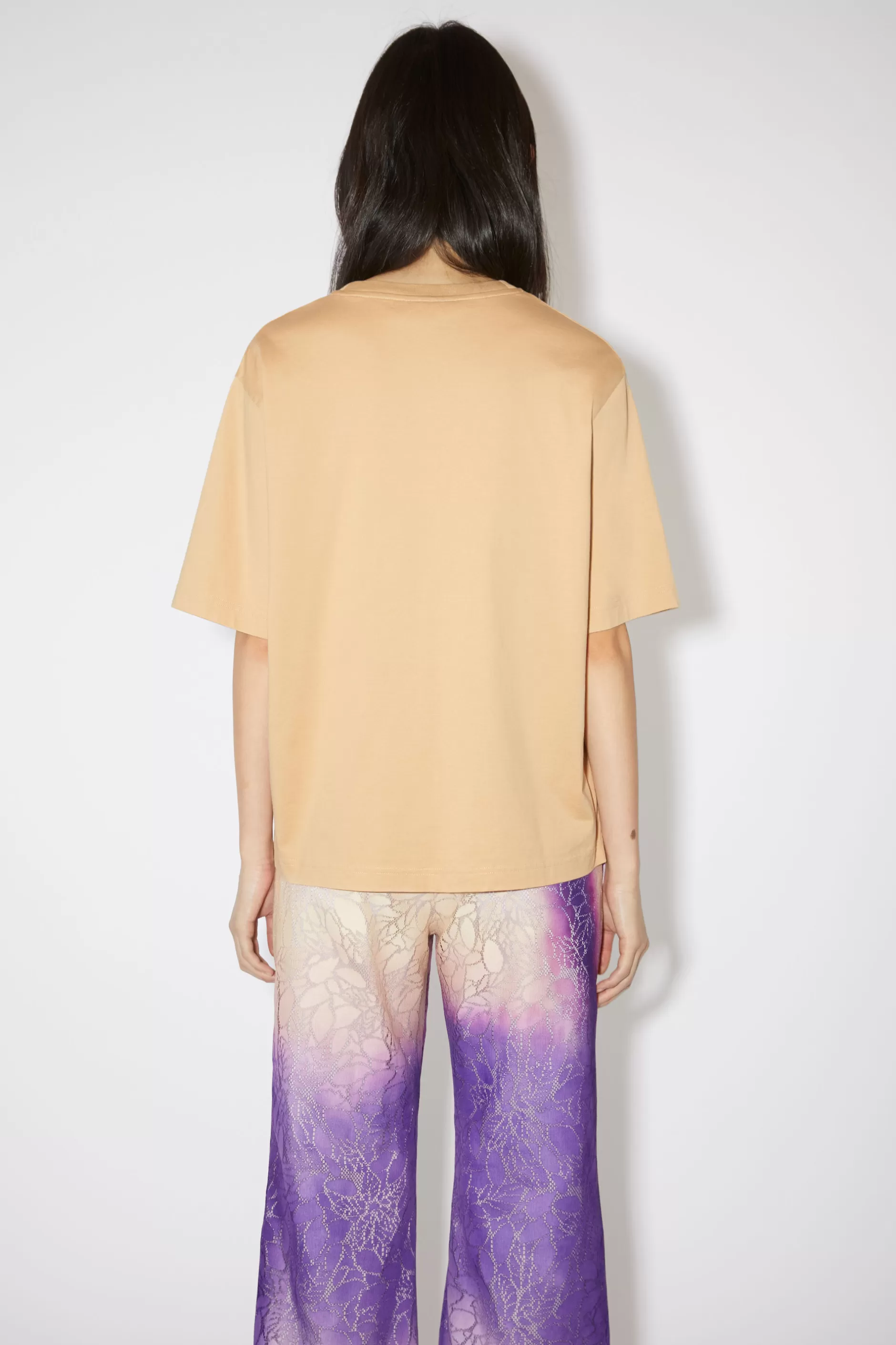 Acne Studios T-Shirt Mit Rundhalsausschnitt Helles Camel Sale