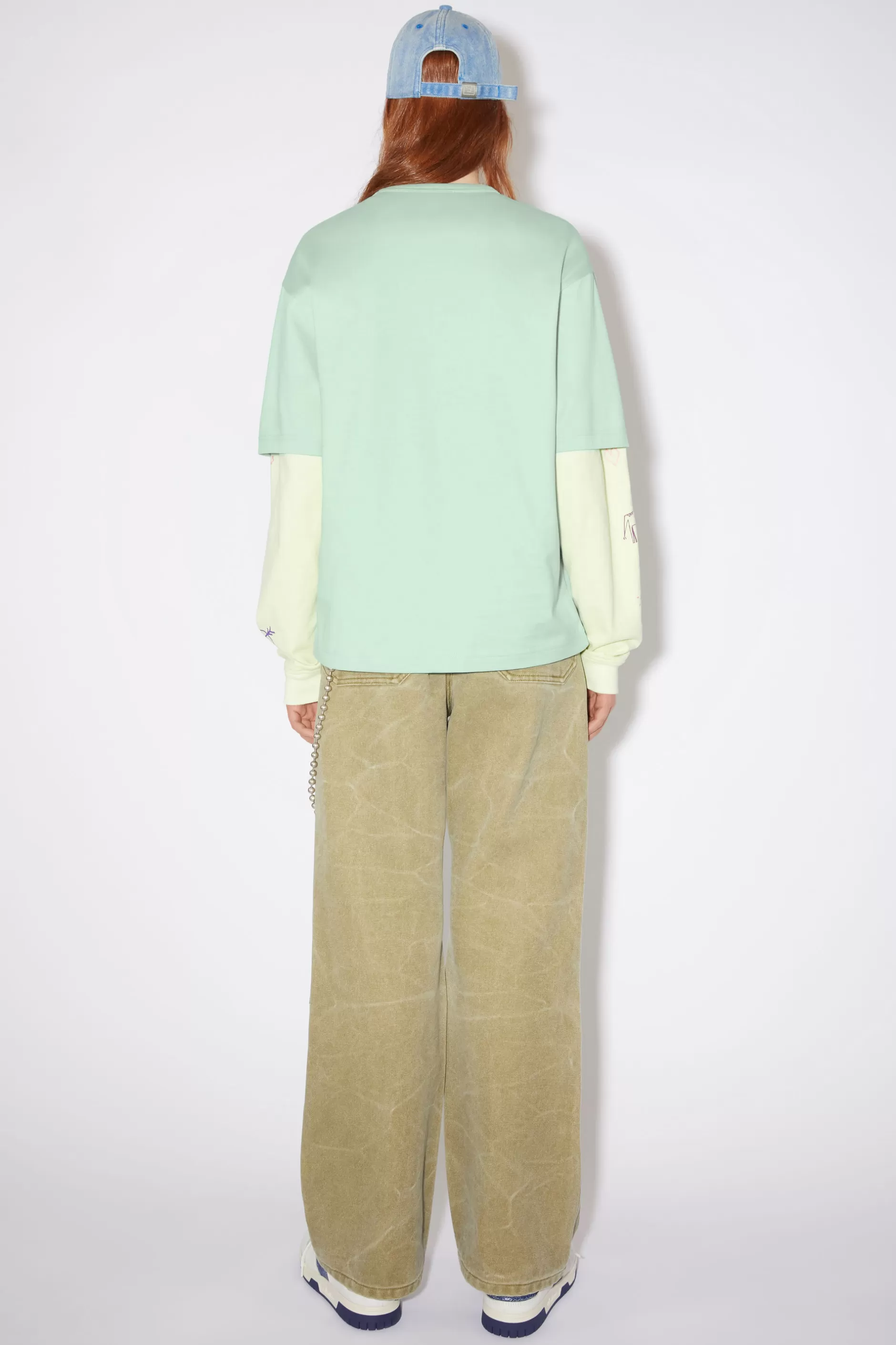 Acne Studios T-Shirt Mit Rundhalsausschnitt Zartgrun Sale