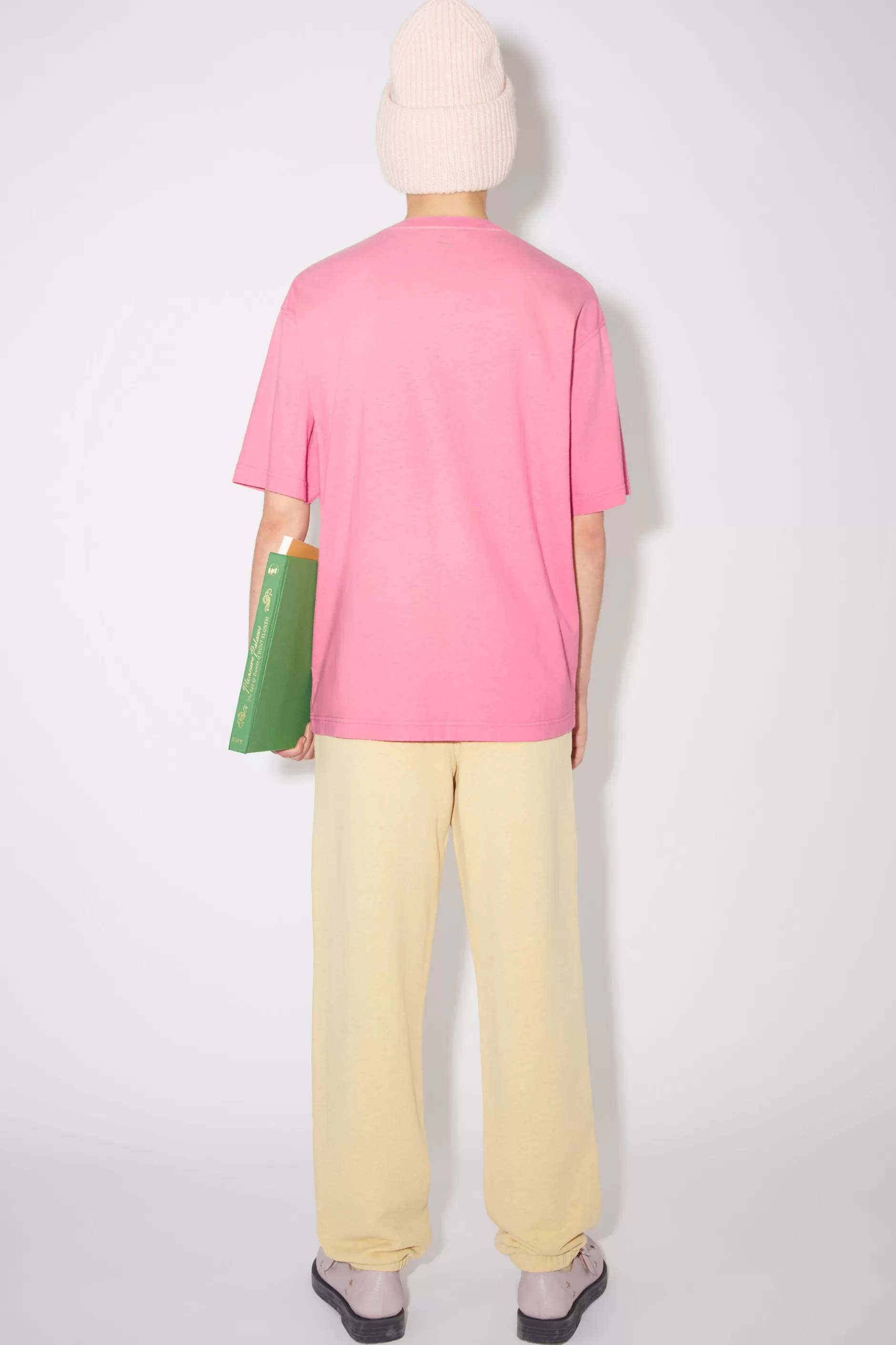 Acne Studios T-Shirt Mit Rundhalsausschnitt Kaugummirosa Hot