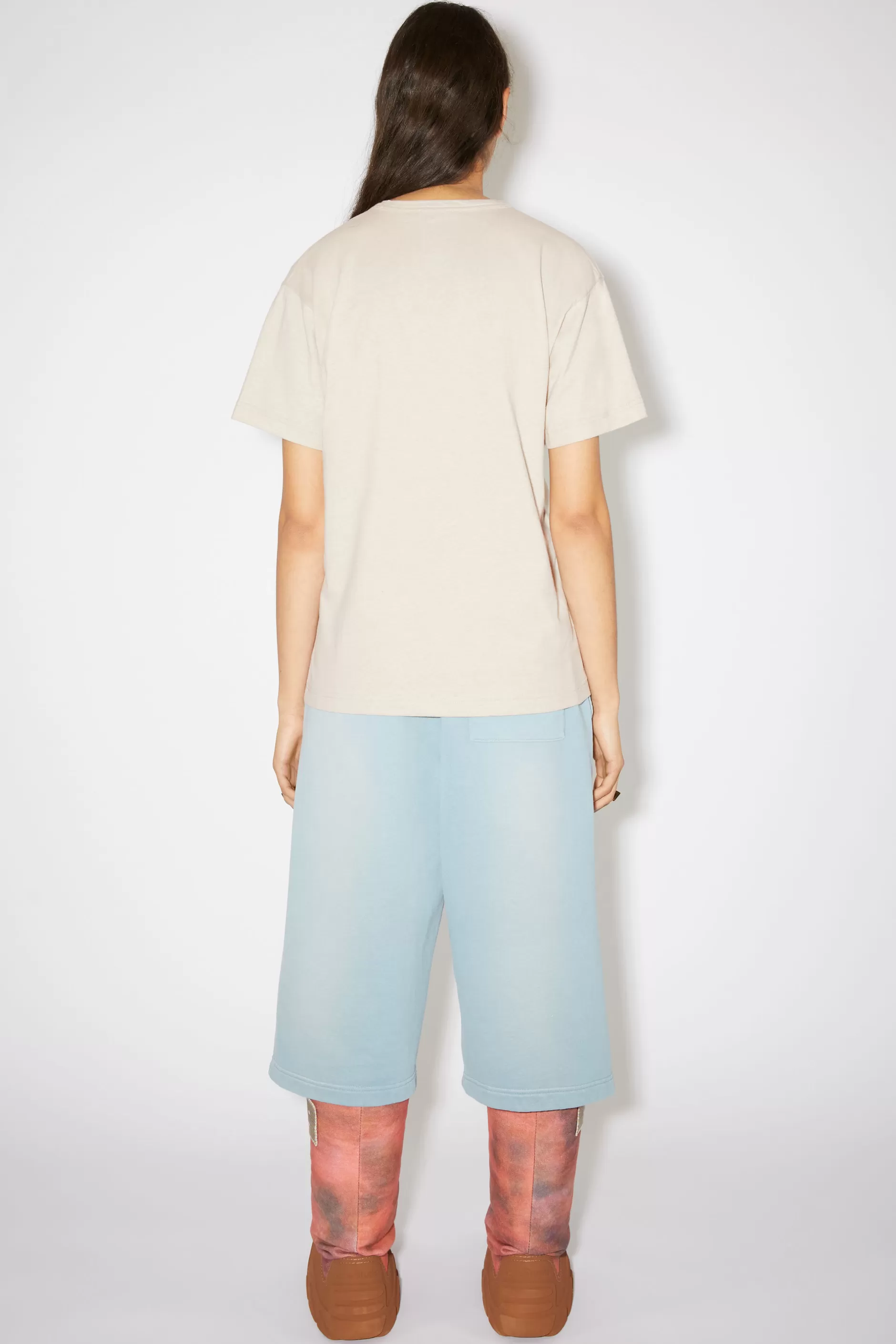 Acne Studios T-Shirt Mit Rundhalsausschnitt Haferbeige Meliert Best