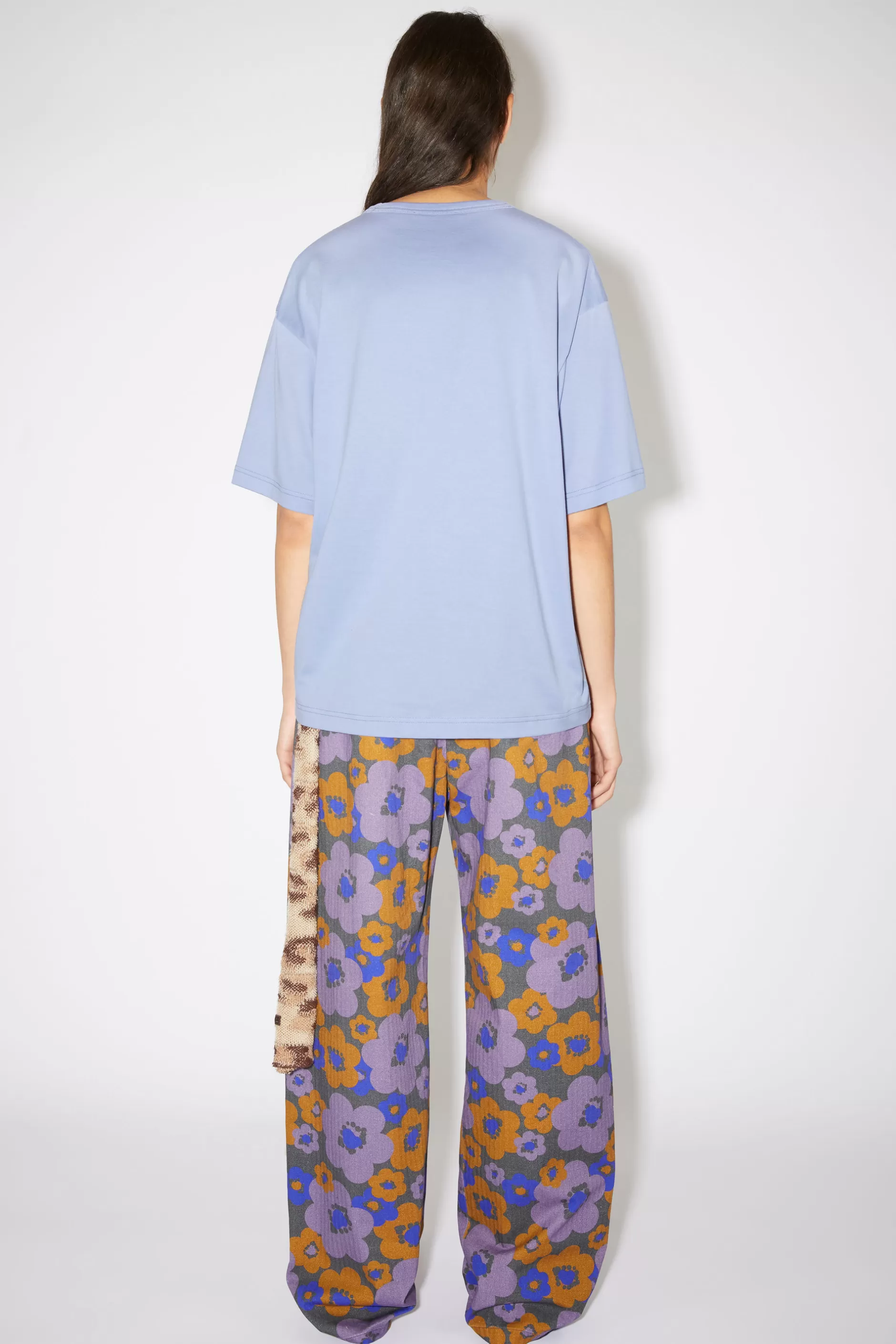 Acne Studios T-Shirt Mit Rundhalsausschnitt Blasslila Store