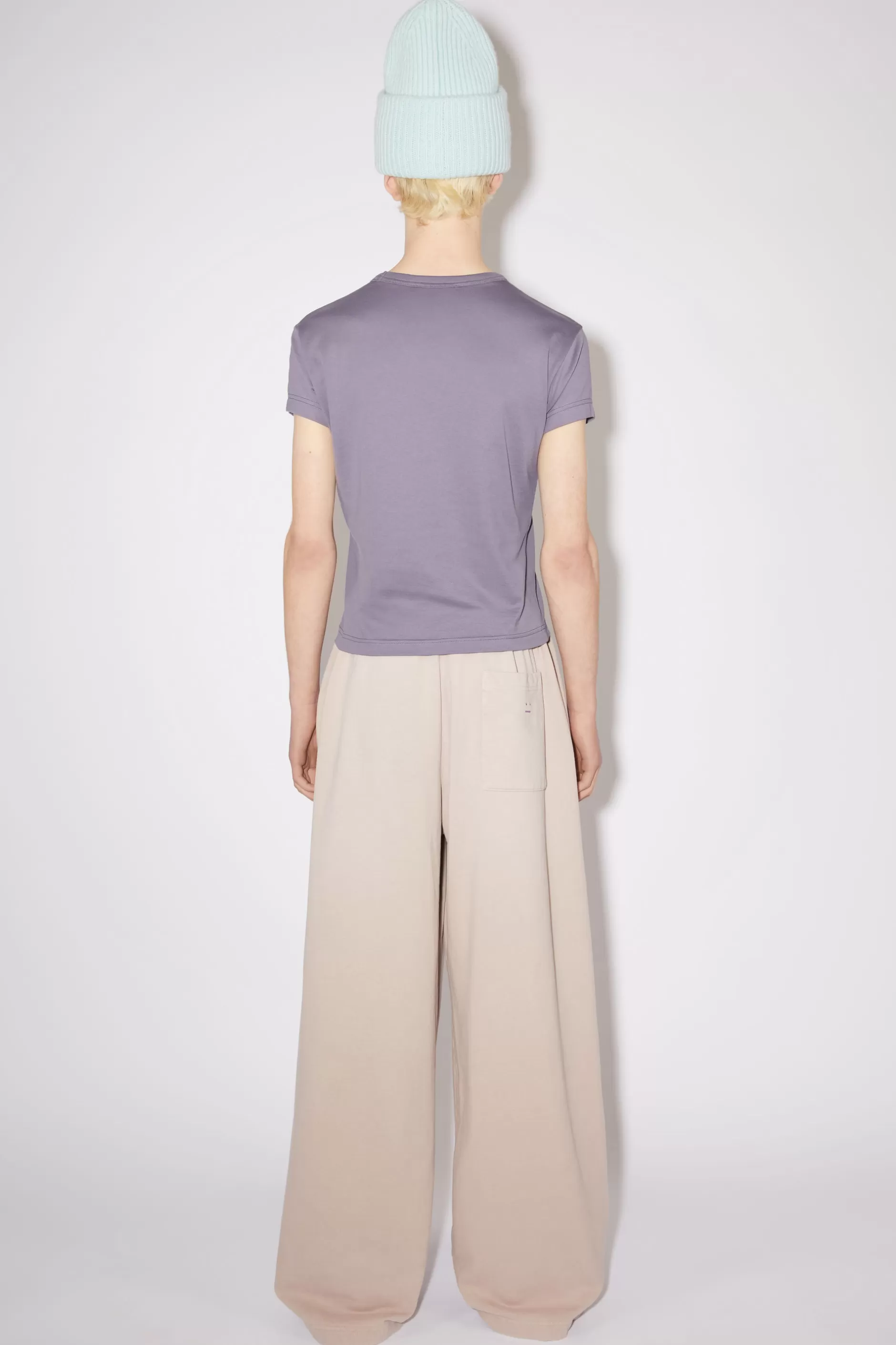 Acne Studios T-Shirt Mit Rundhalsausschnitt Ausgebleichtes Lila Hot