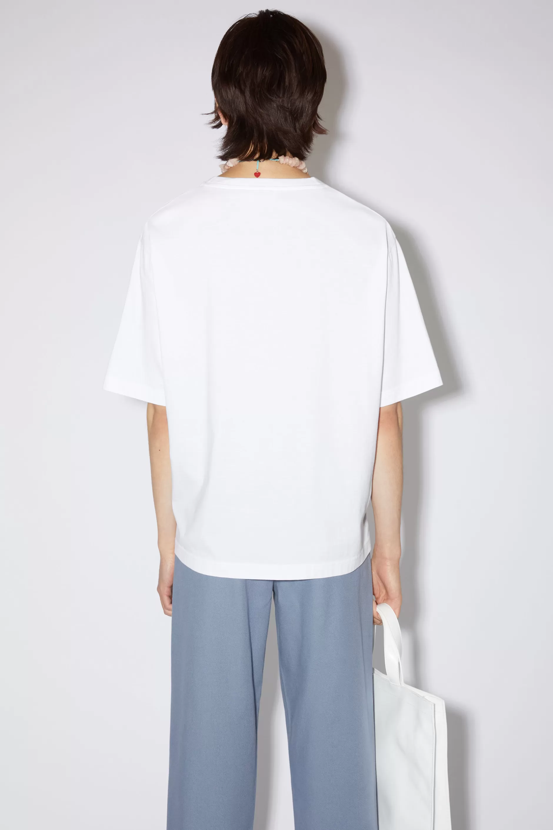 Acne Studios T-Shirt Mit Rundhalsausschnitt Optisches Weis Cheap