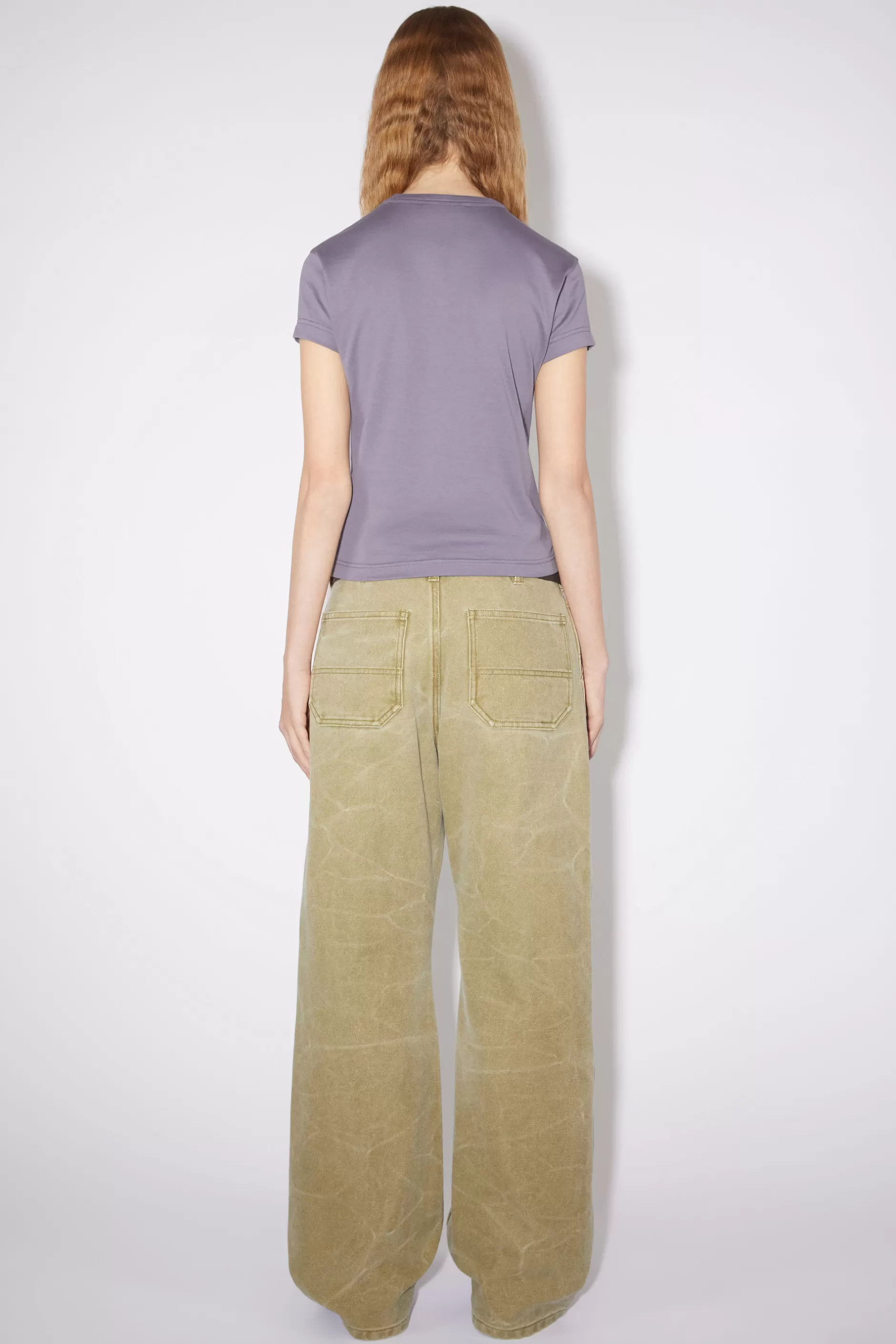 Acne Studios T-Shirt Mit Rundhalsausschnitt Ausgebleichtes Lila Online