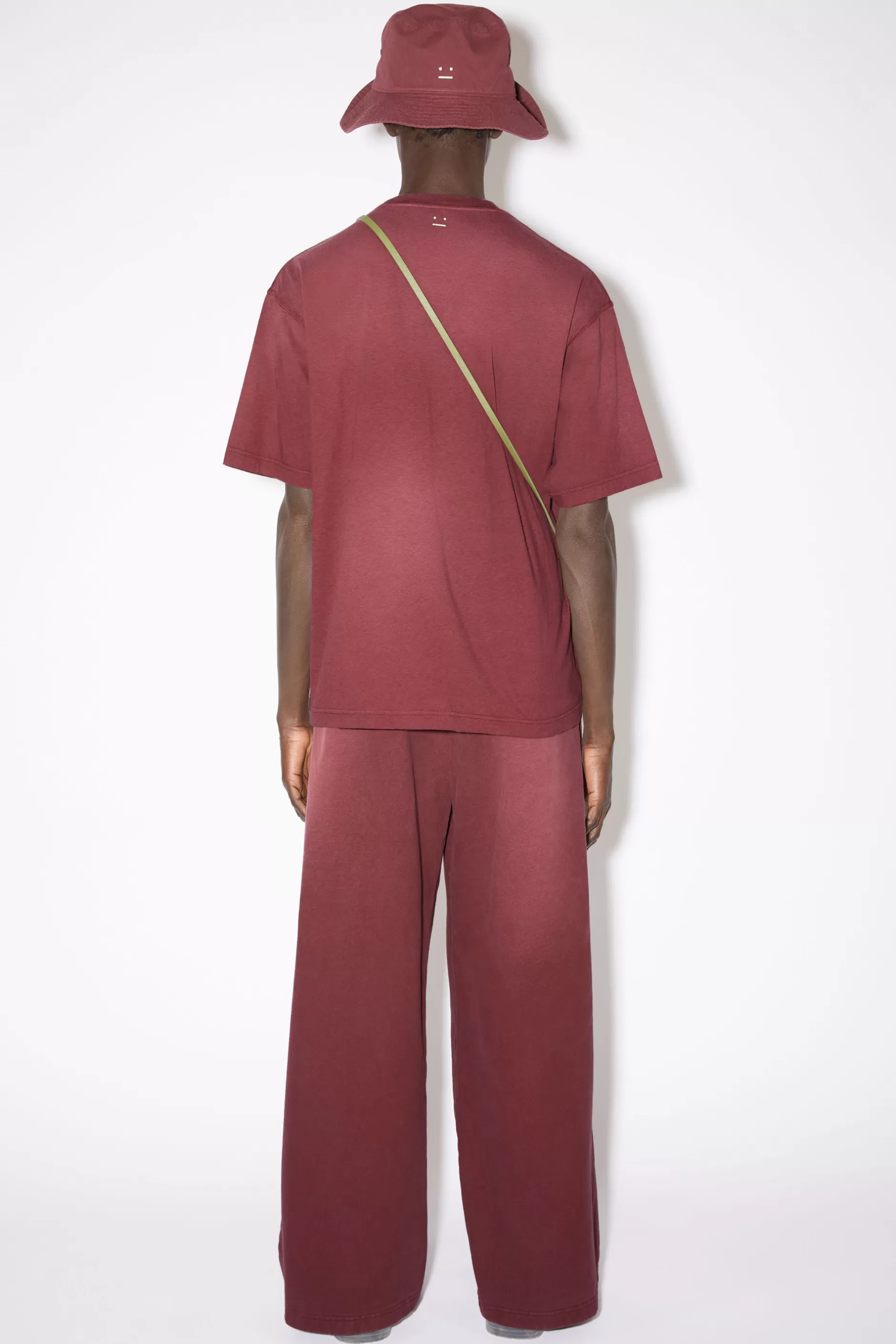 Acne Studios T-Shirt Mit Rundhalsausschnitt Weinrot Hot