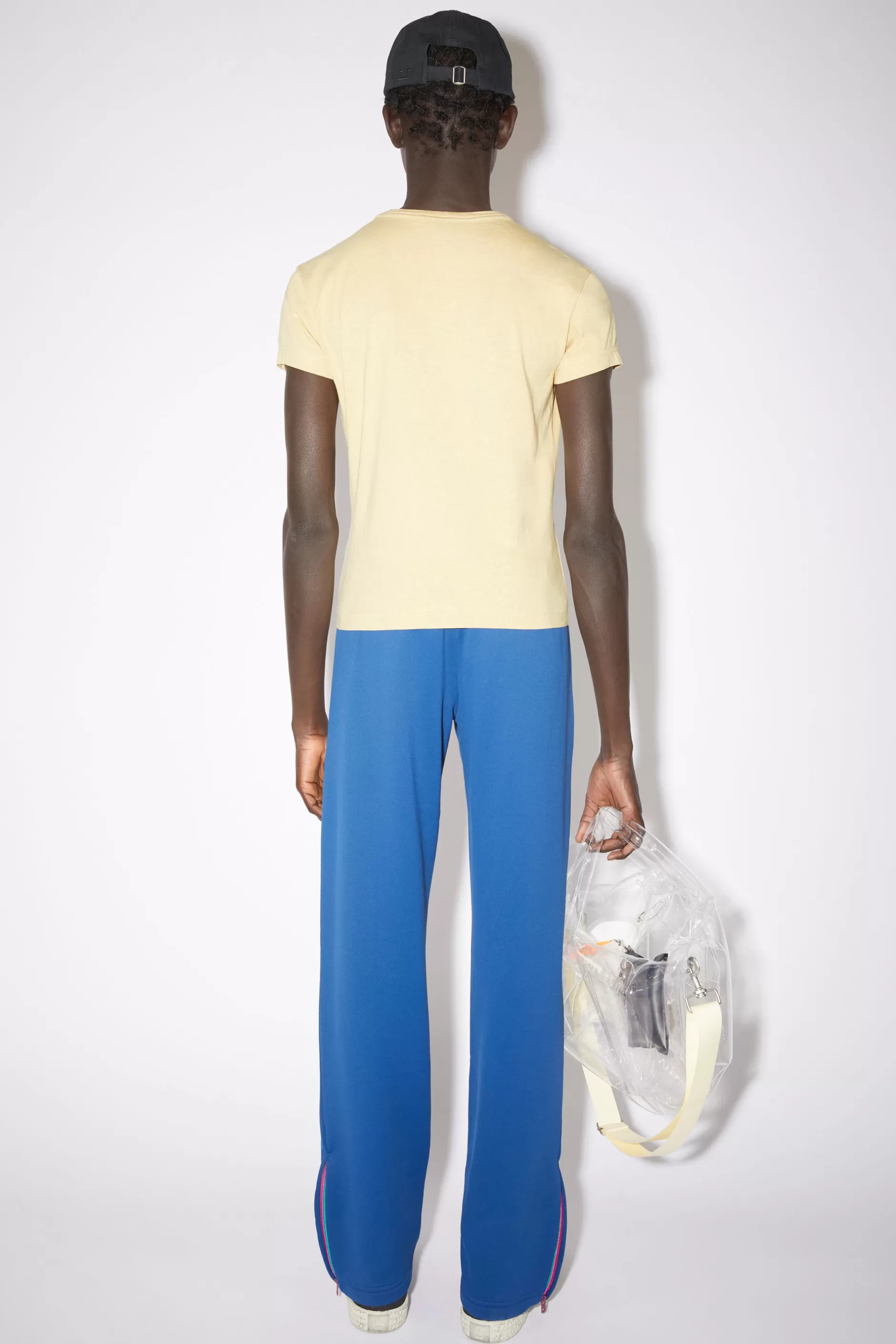 Acne Studios T-Shirt Mit Rundhalsausschnitt Meliertes Blassgelb Sale