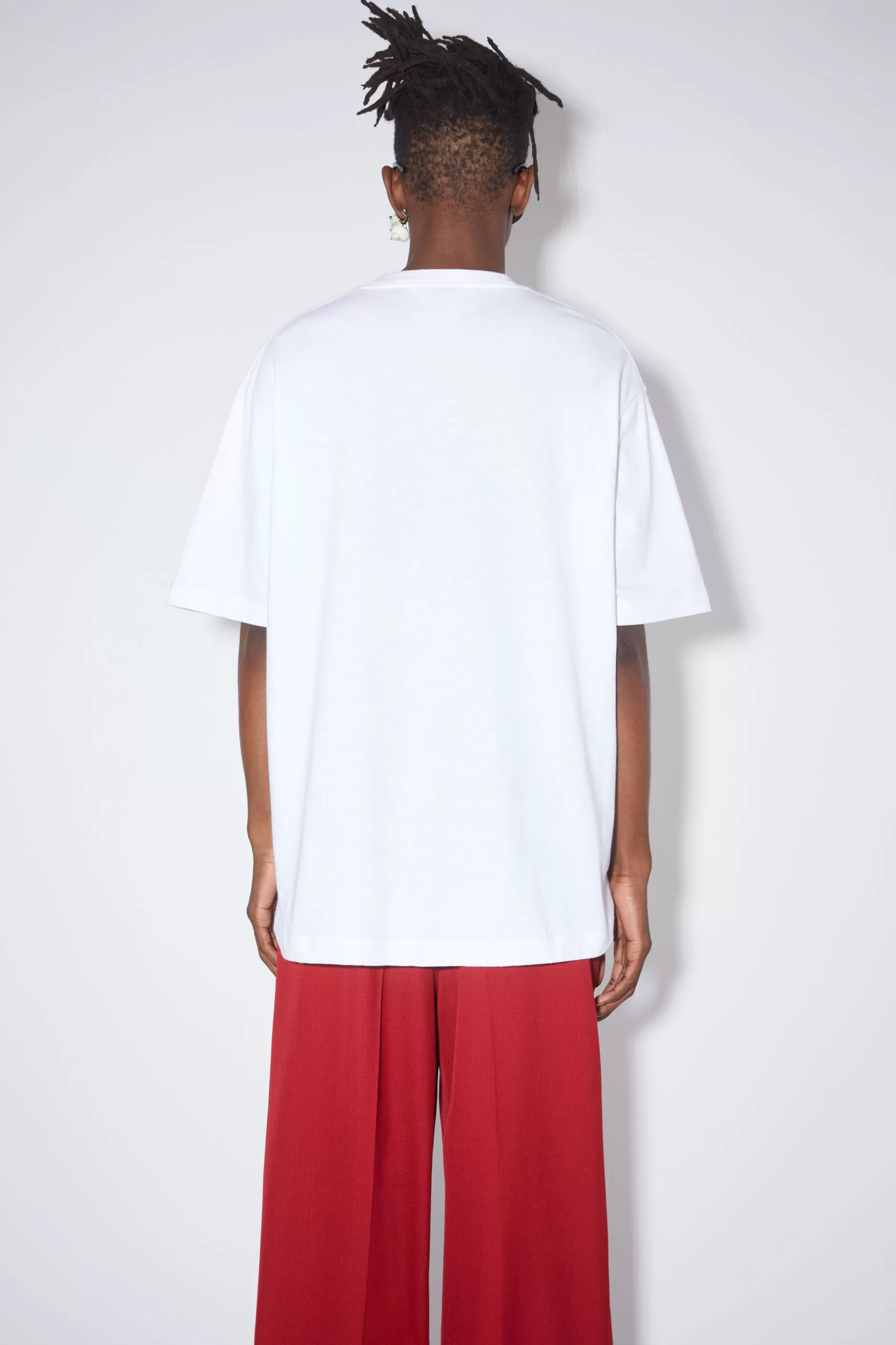 Acne Studios T-Shirt Mit Siebdruck Optisches Weis Hot