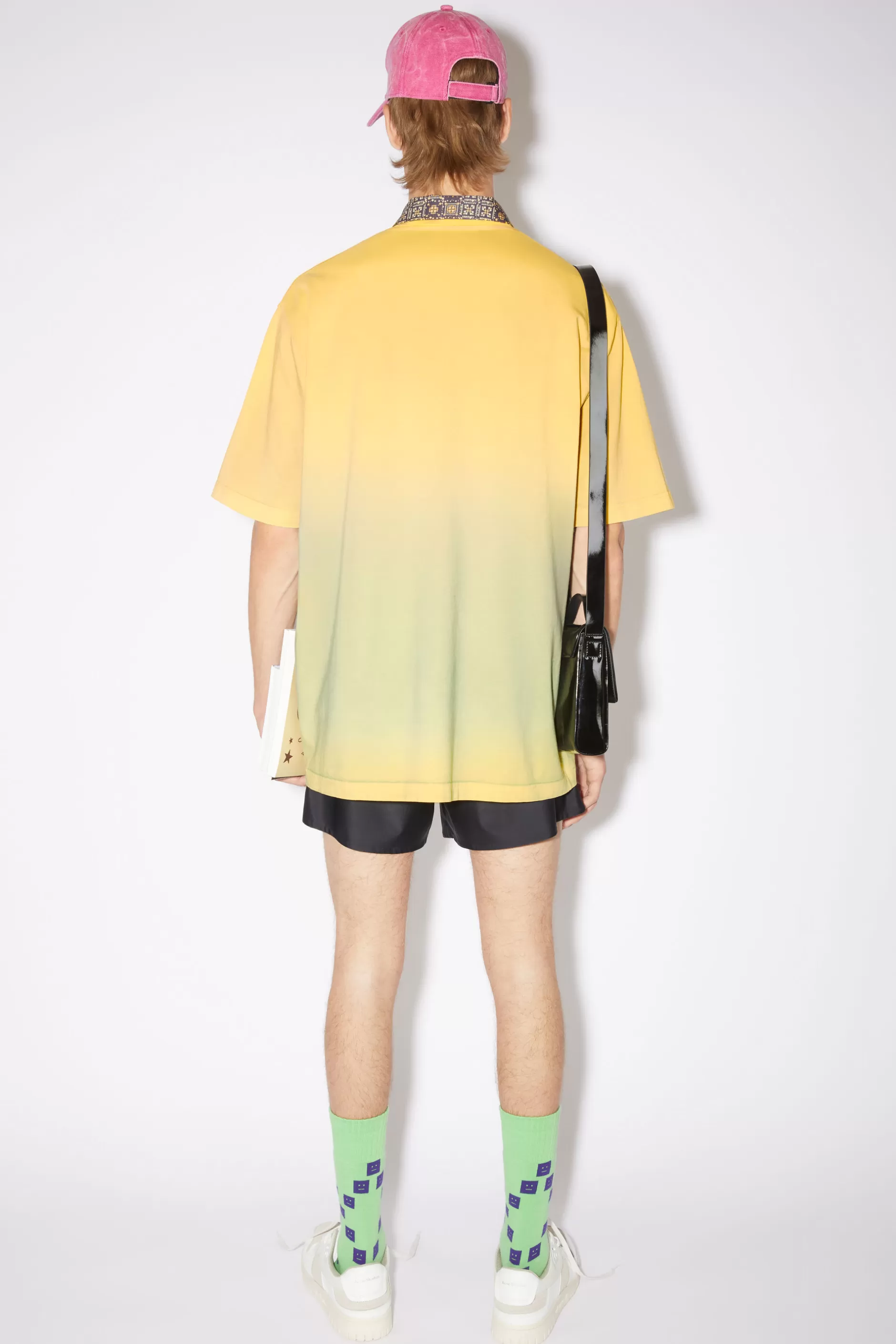 Acne Studios T-Shirt Mit Siebdruck Gelb/Braun Online