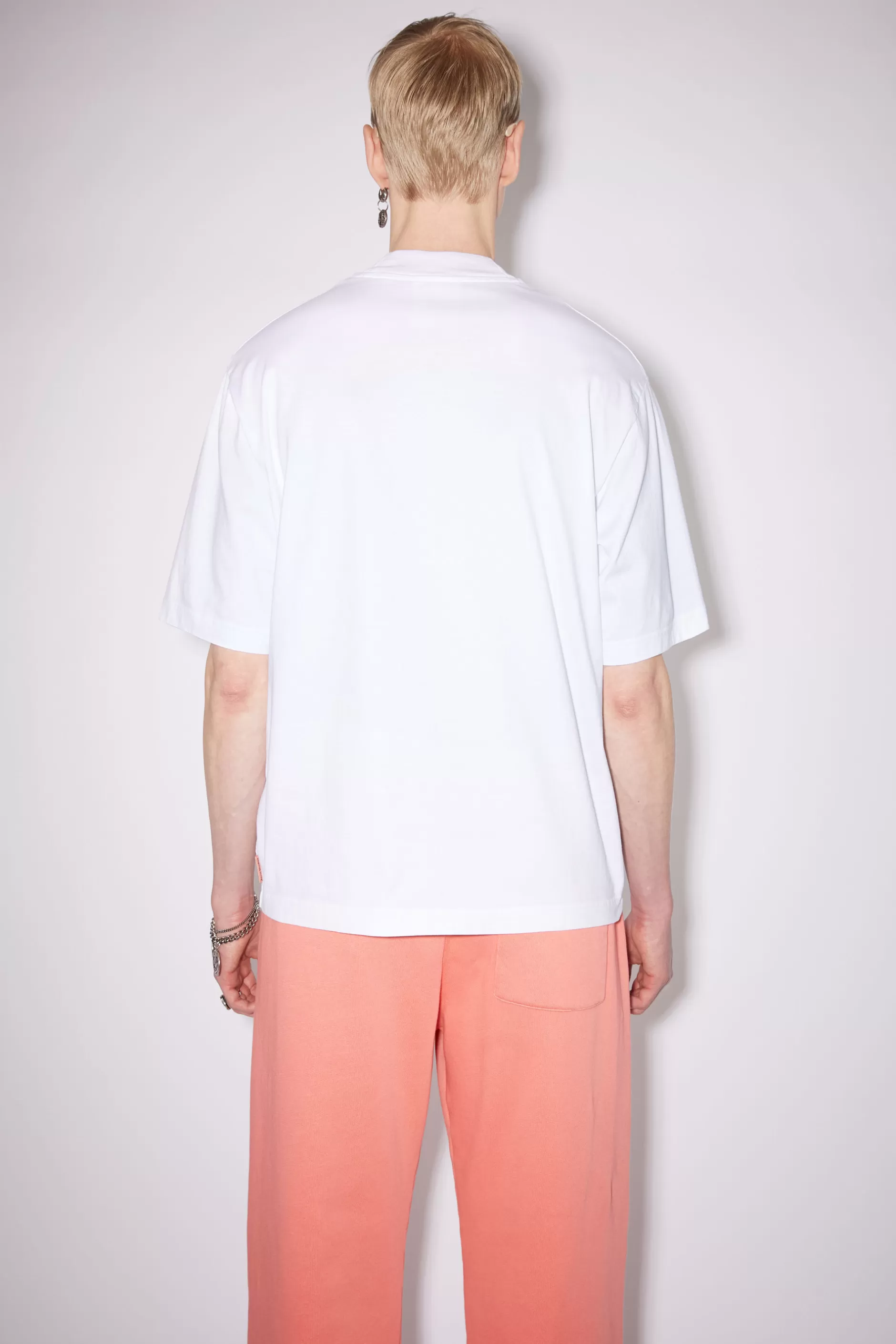 Acne Studios T-Shirt Mit Stehkragen Optisches Weis Online