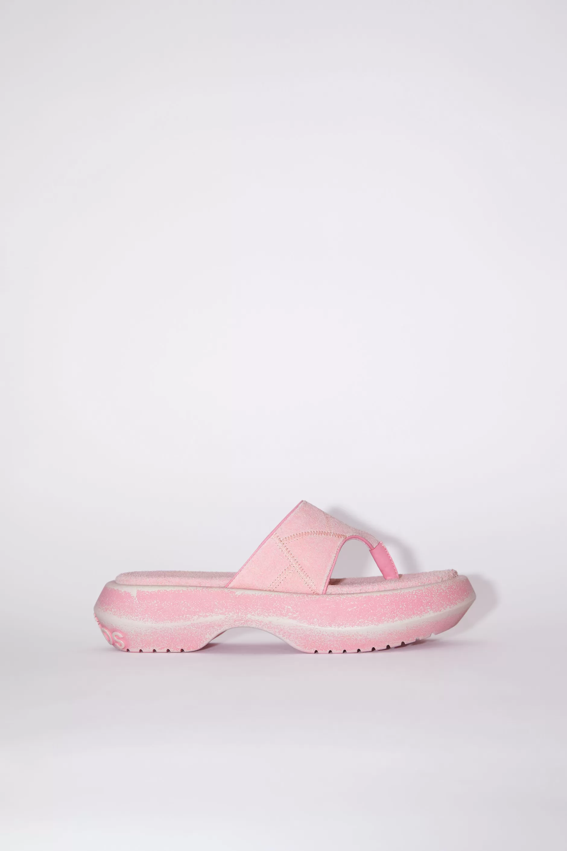 Acne Studios Umgekehrte Ledersandalen Puderrosa Cheap