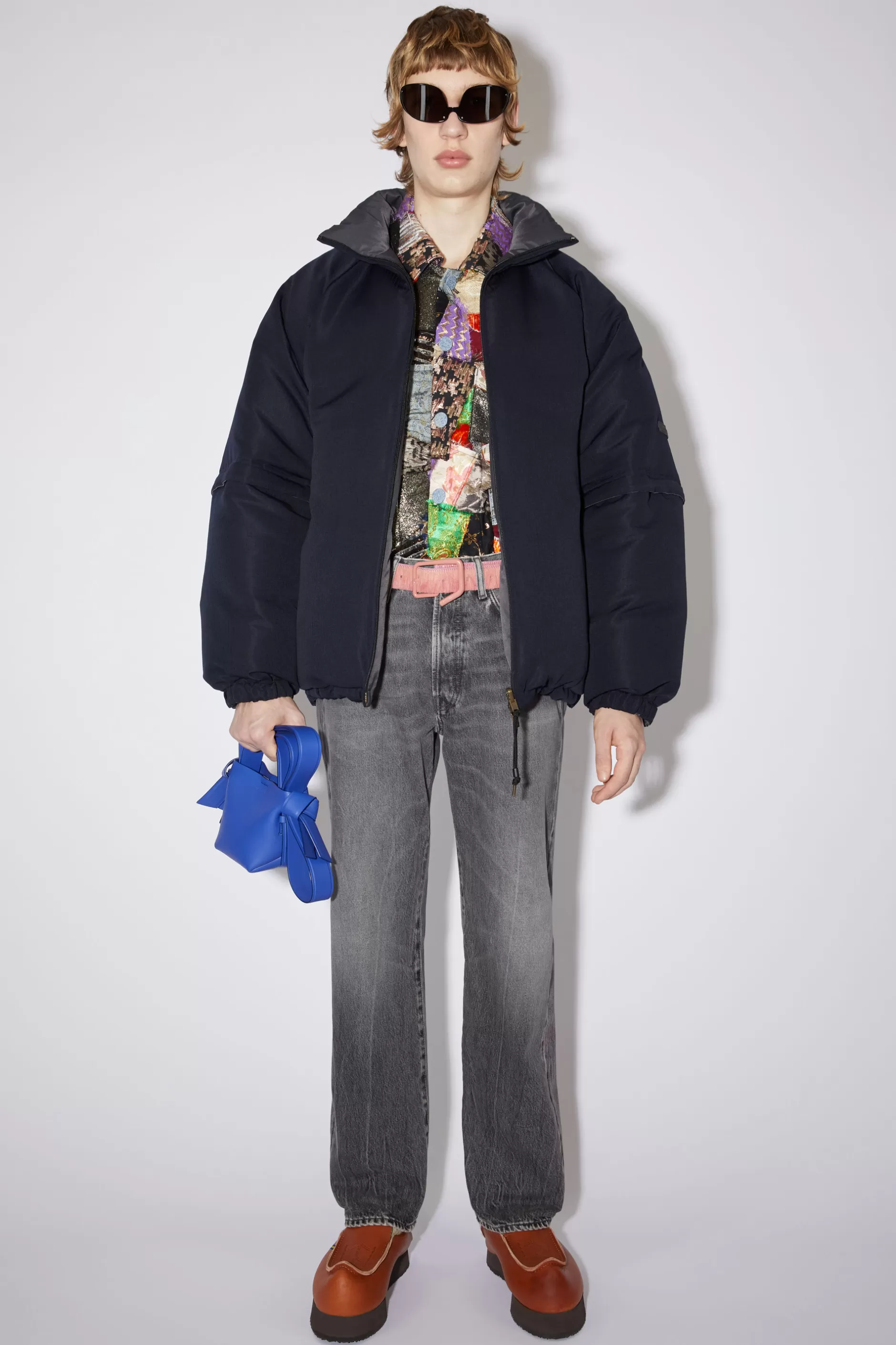 Acne Studios Veranderbare Daunenjacke Dunkelblau Online