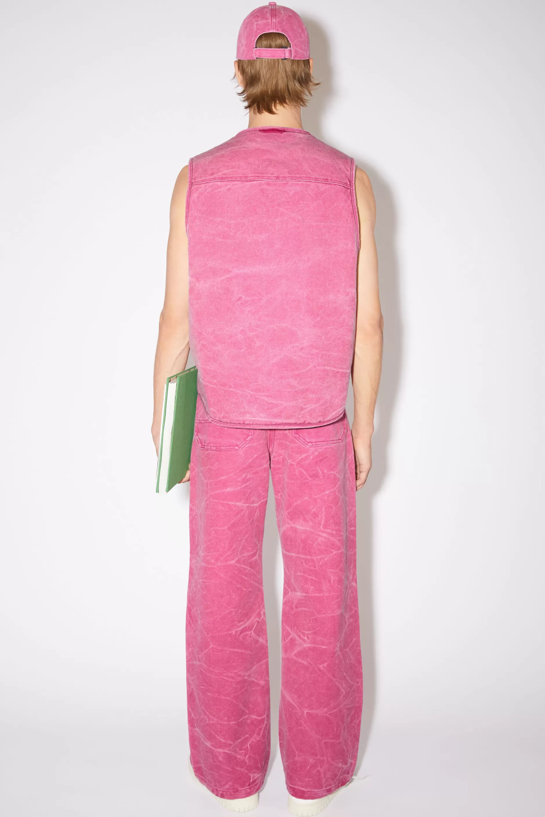 Acne Studios Weste Aus Baumwoll-Canvas Fuchsia Sale