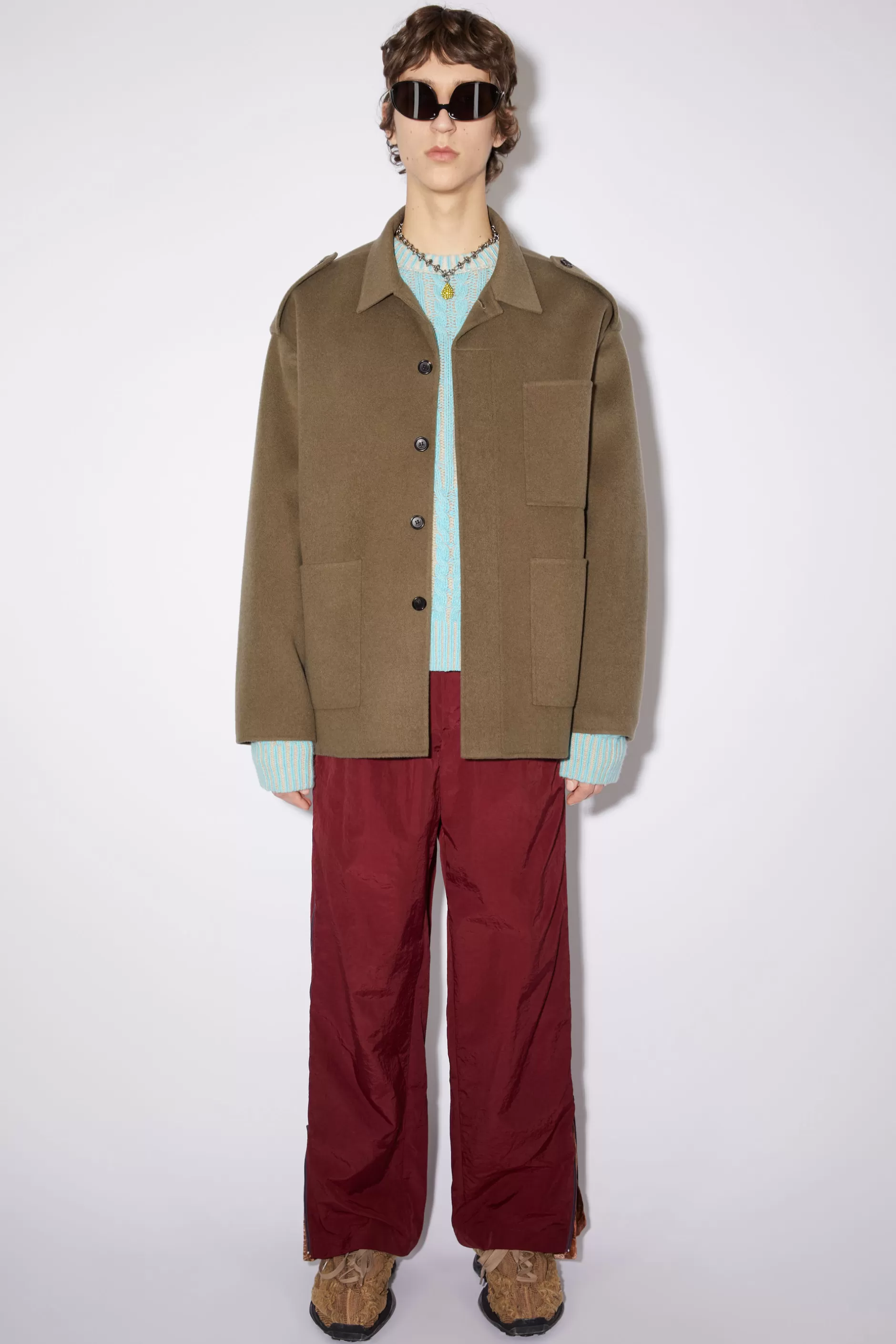 Acne Studios Wolljacke Khakigrun Fashion