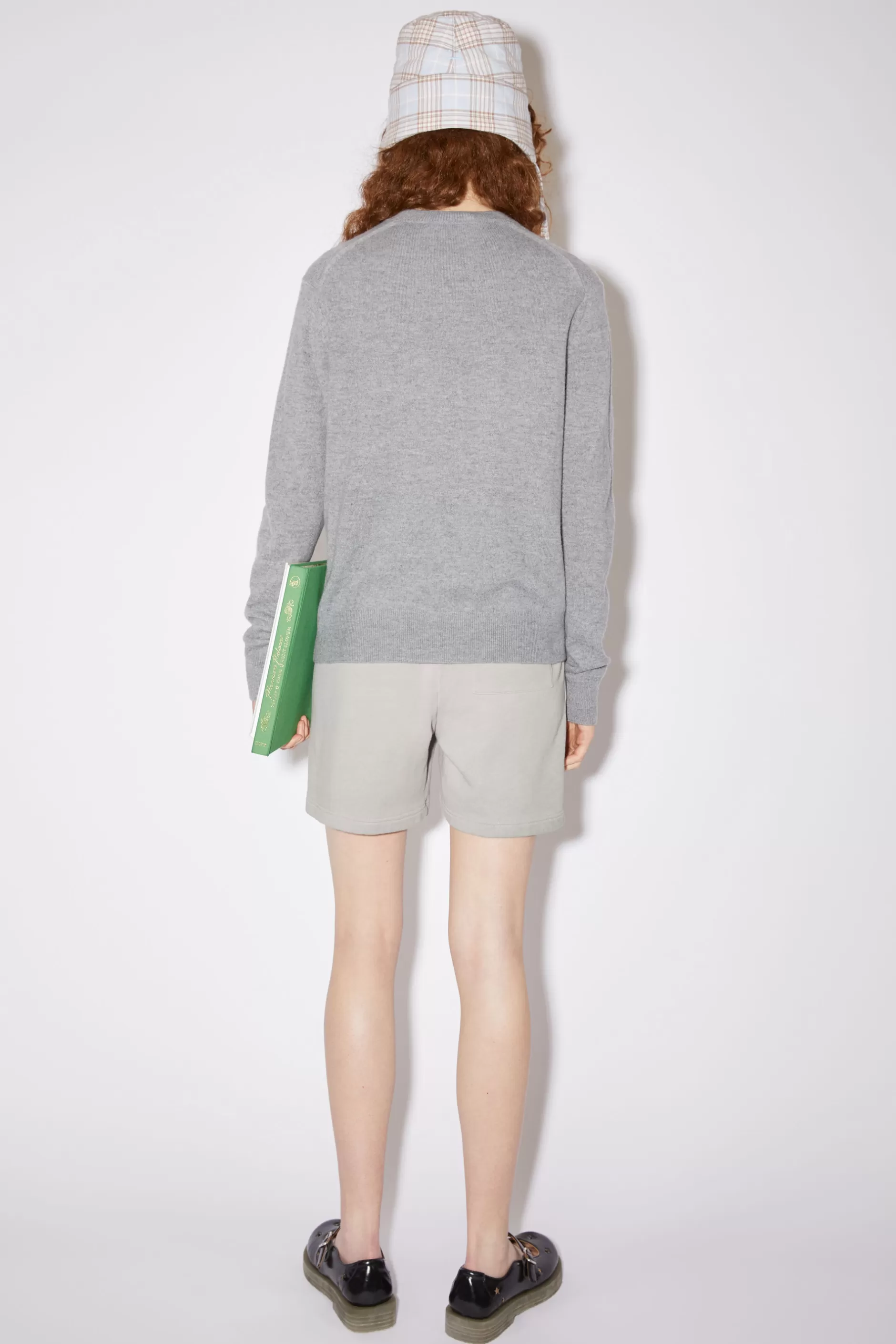 Acne Studios Wollpullover Mit Rundhalsausschnitt Grau-Meliert Fashion