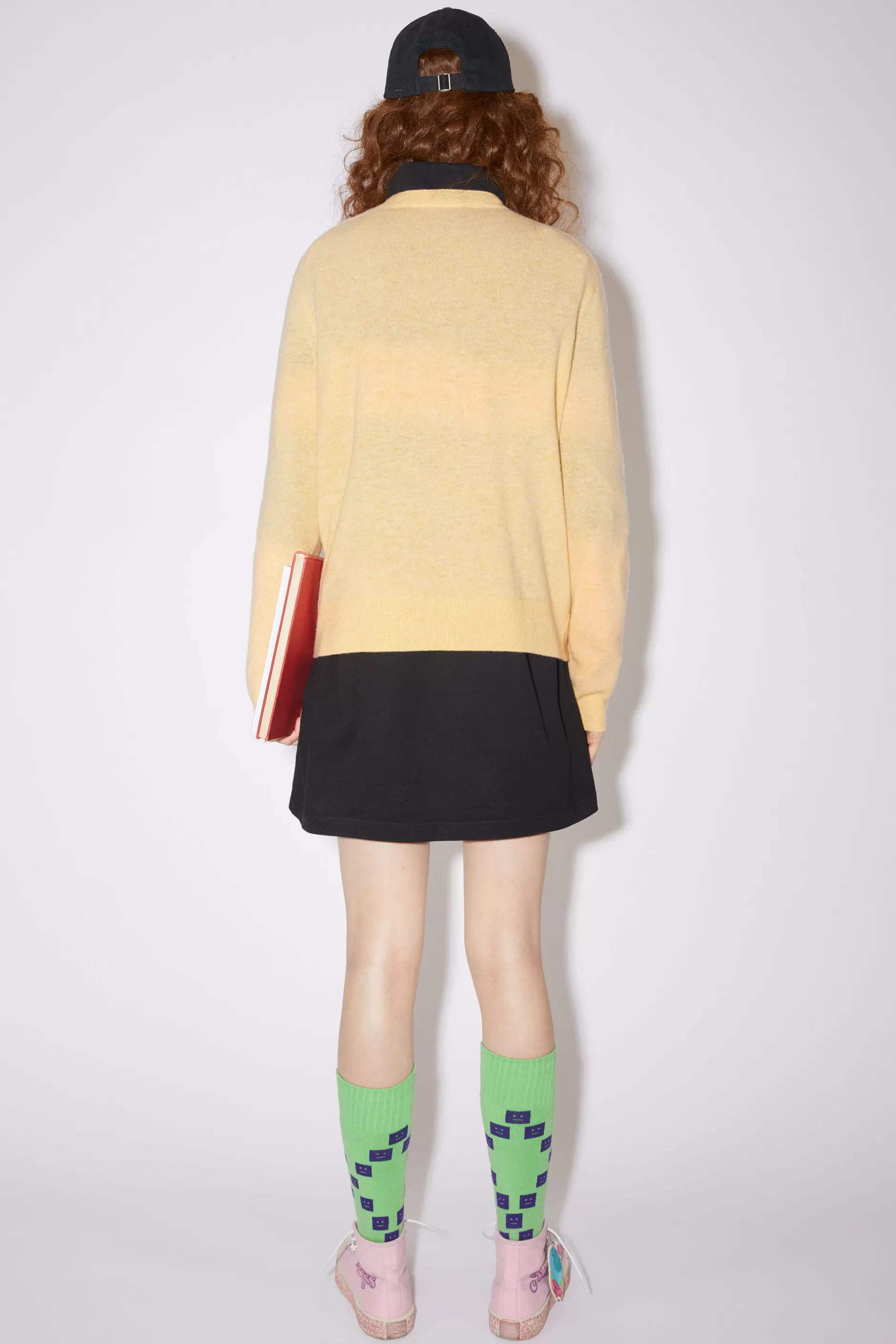 Acne Studios Wollpullover Mit Rundhalsausschnitt Hellgelb Meliert Flash Sale