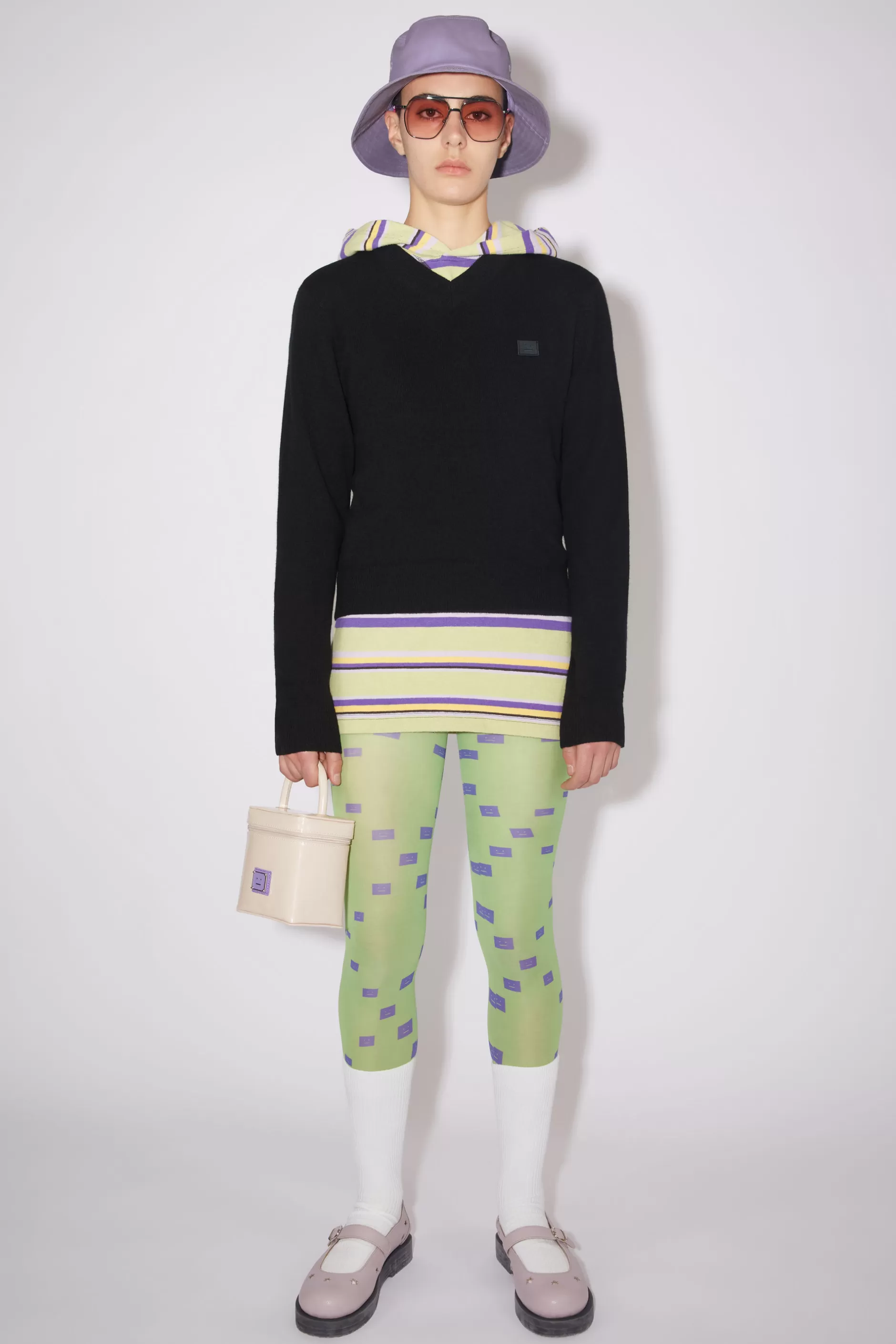 Acne Studios Wollpullover Mit V-Ausschnitt Schwarz Store