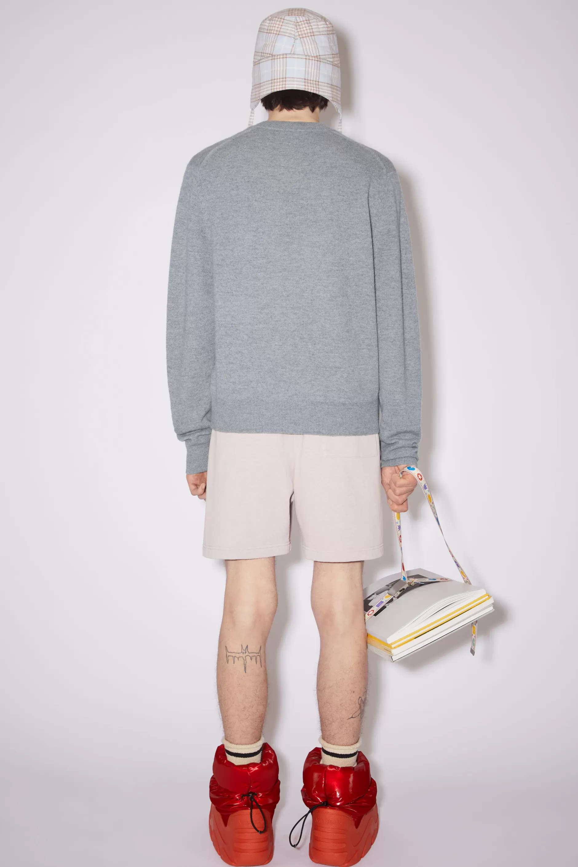 Acne Studios Wollpullover Mit V-Ausschnitt Grau-Meliert Clearance