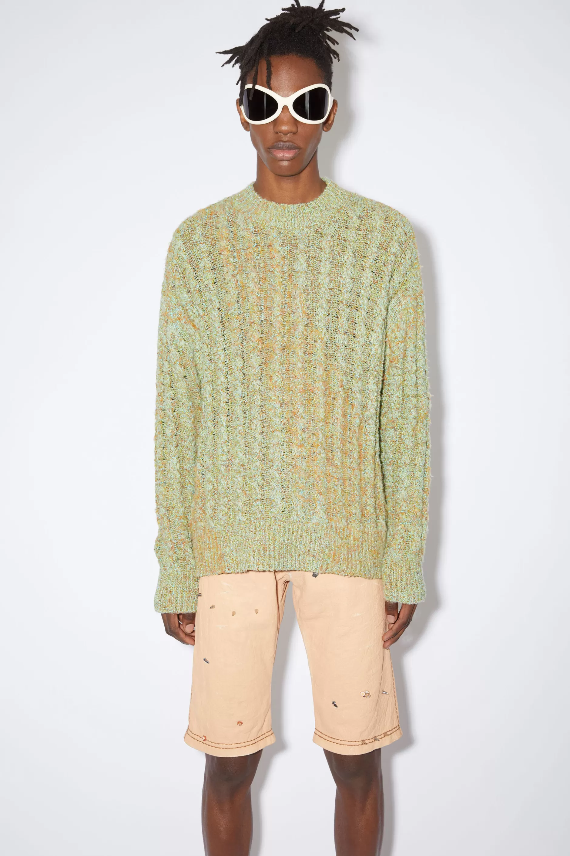 Acne Studios Zopfstrickpullover Mintgrun Flash Sale