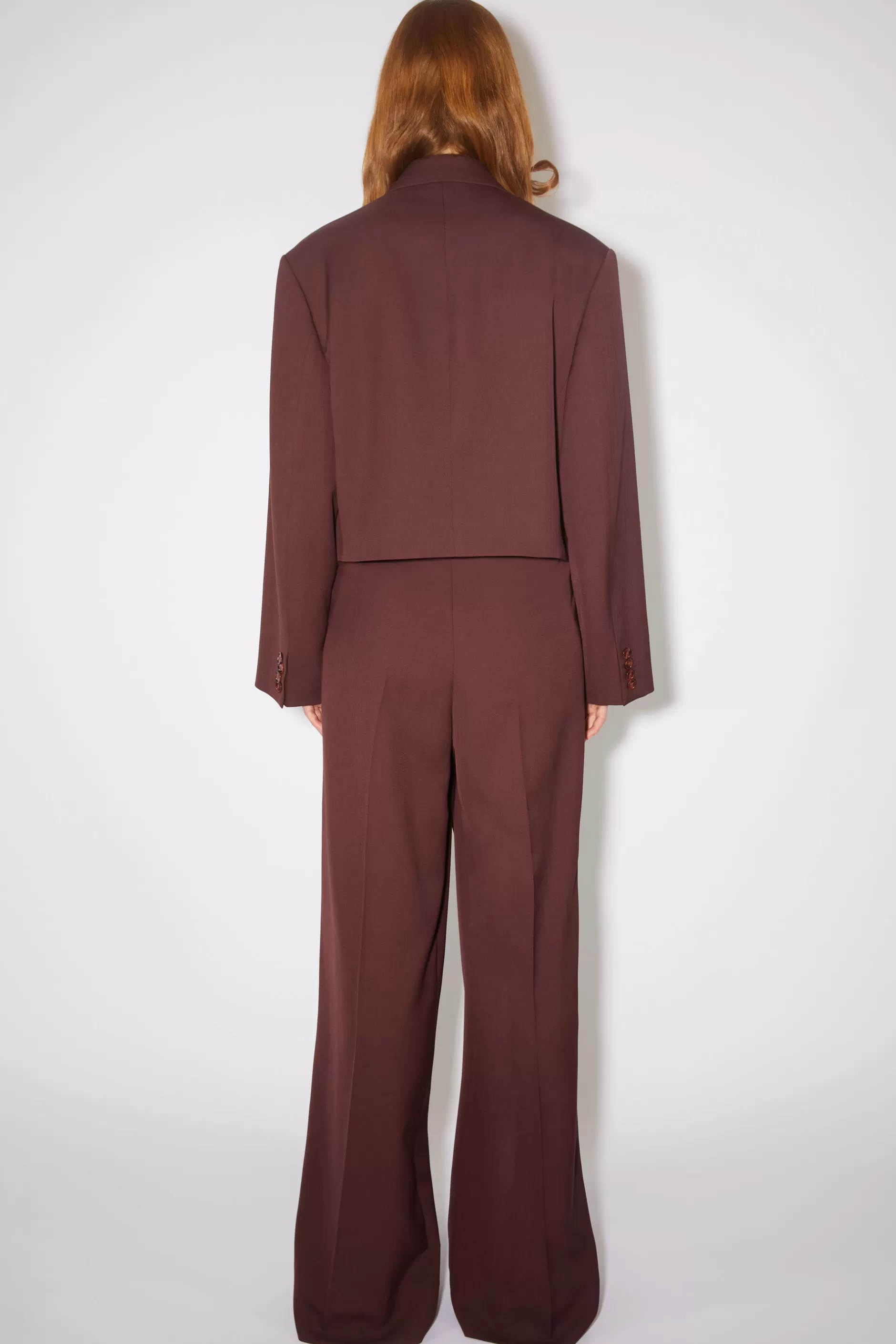 Acne Studios Zweireihige Anzugjacke Aubergine Flash Sale