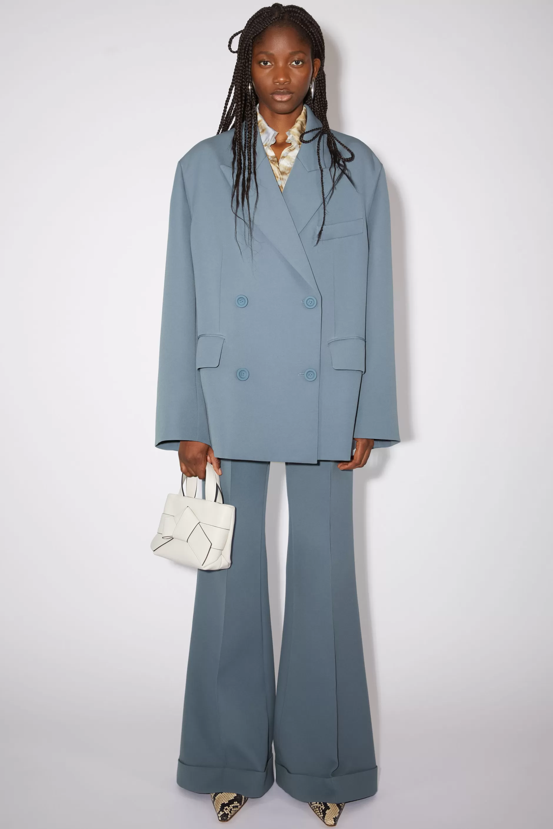 Acne Studios Zweireihiger Blazer Staubblau Fashion