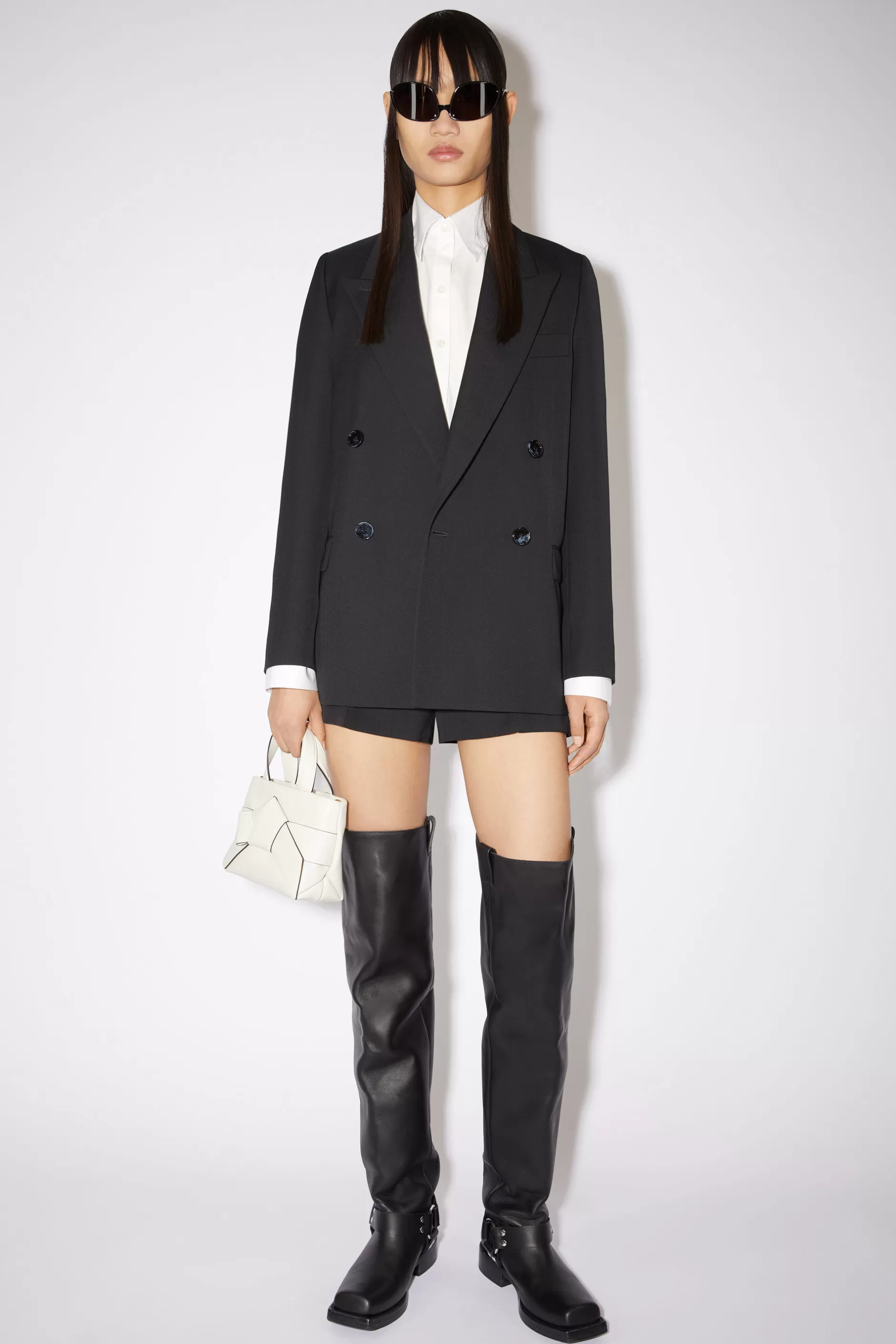 Acne Studios Zweireihiger Blazer Schwarz Store