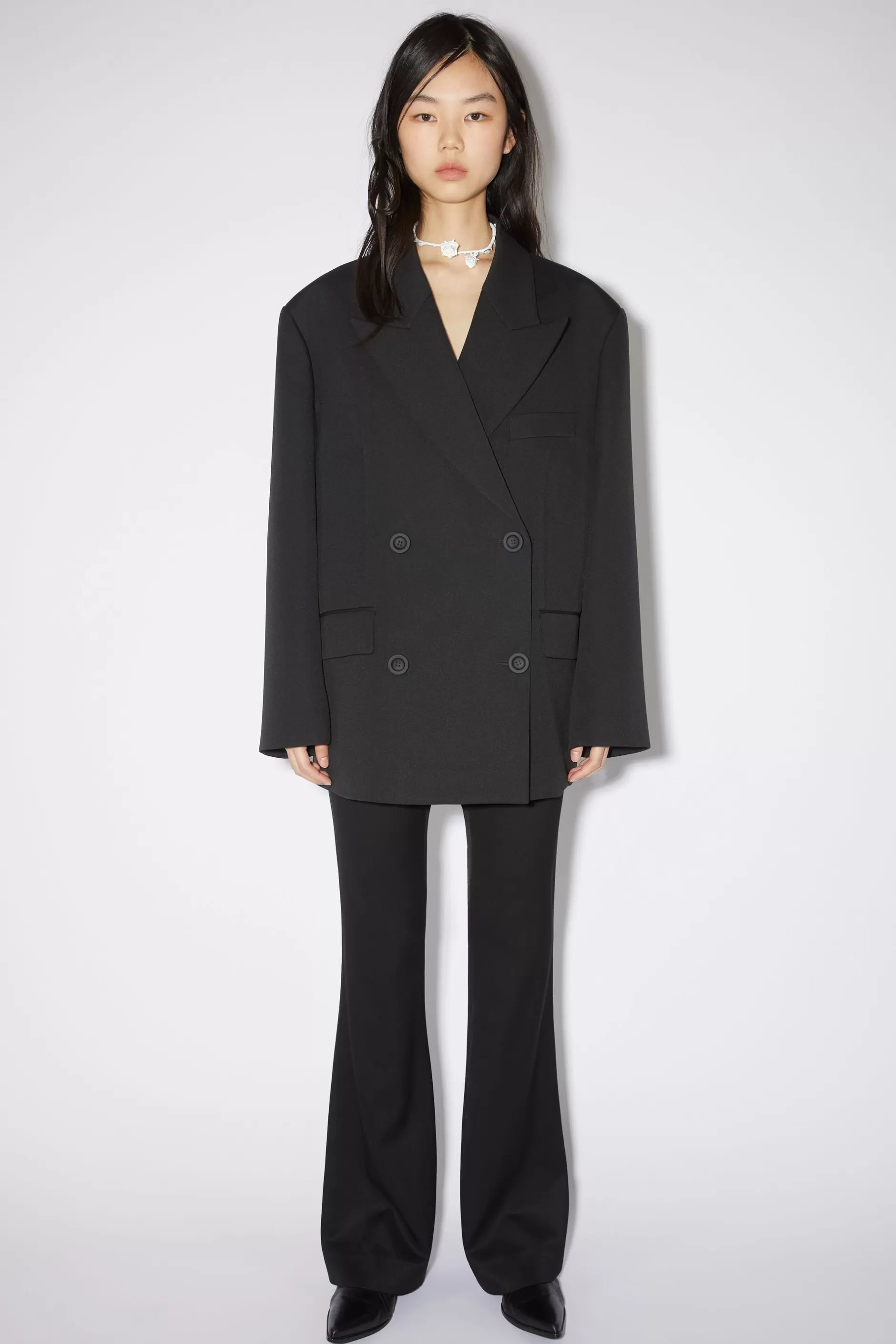 Acne Studios Zweireihiger Blazer Schwarz Online