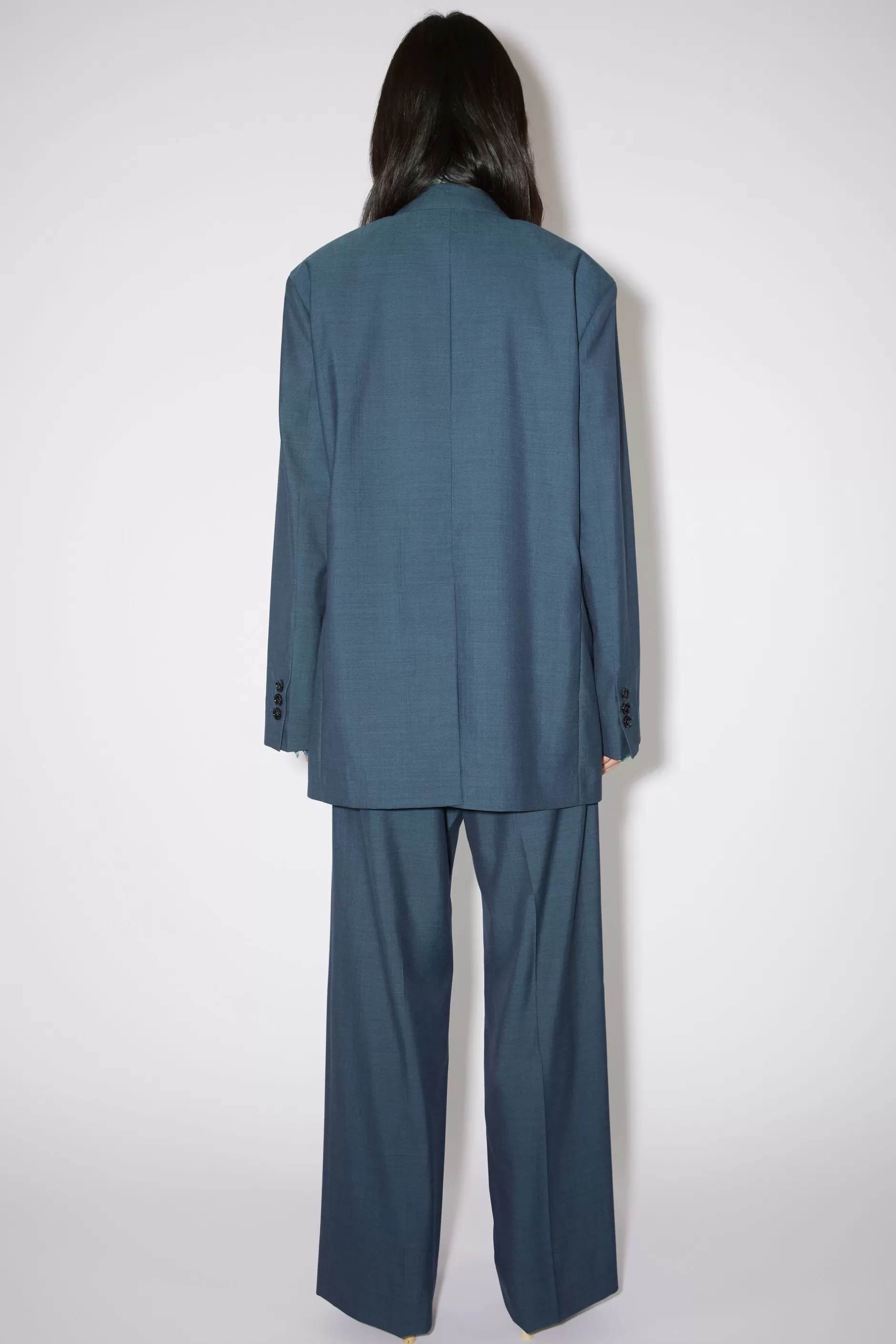 Acne Studios Zweireihiger Blazer Petrol Fashion